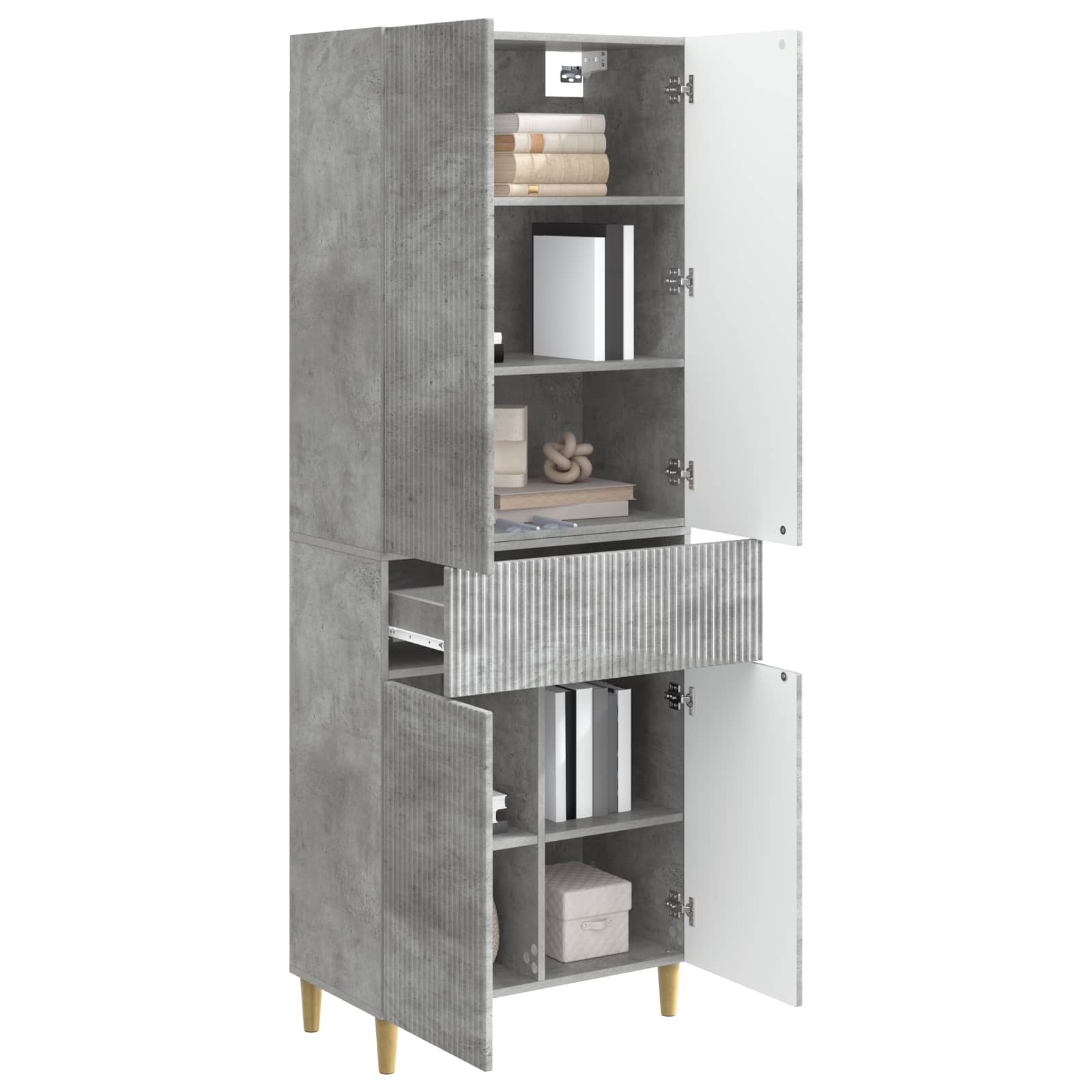 Ensemble de Meubles 2 pcs Gris béton 66 x 34,5 x 90 cm - XIOS