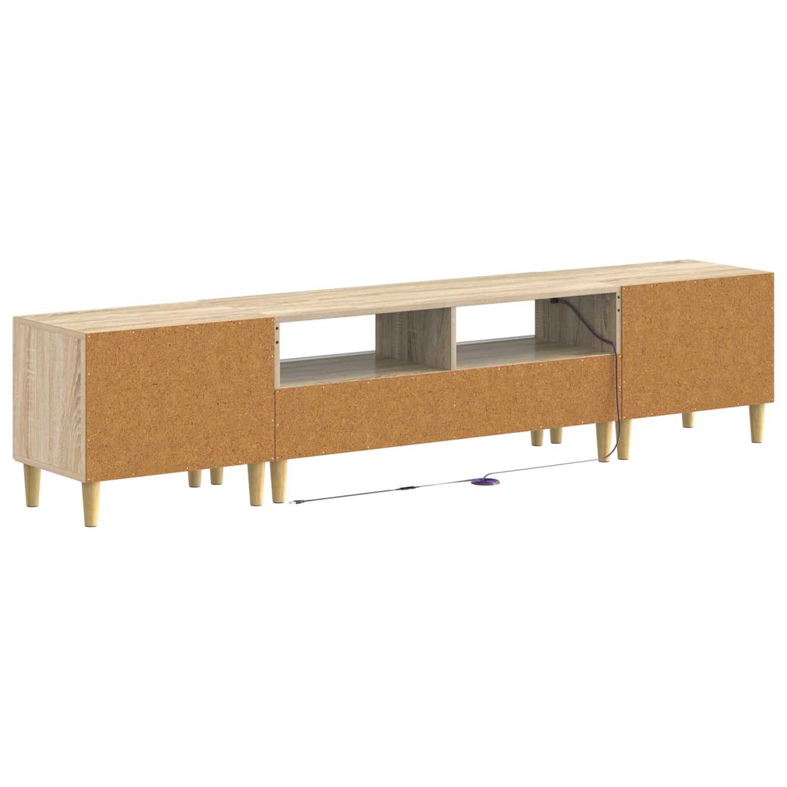 Meuble TV LED 5 pièces Chêne Sonoma Bois d'ingénierie