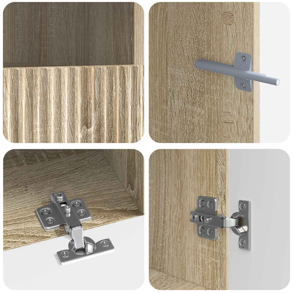 Ensemble de 3 Meubles TV LED ARNHEM 3 pc Chêne Sonoma