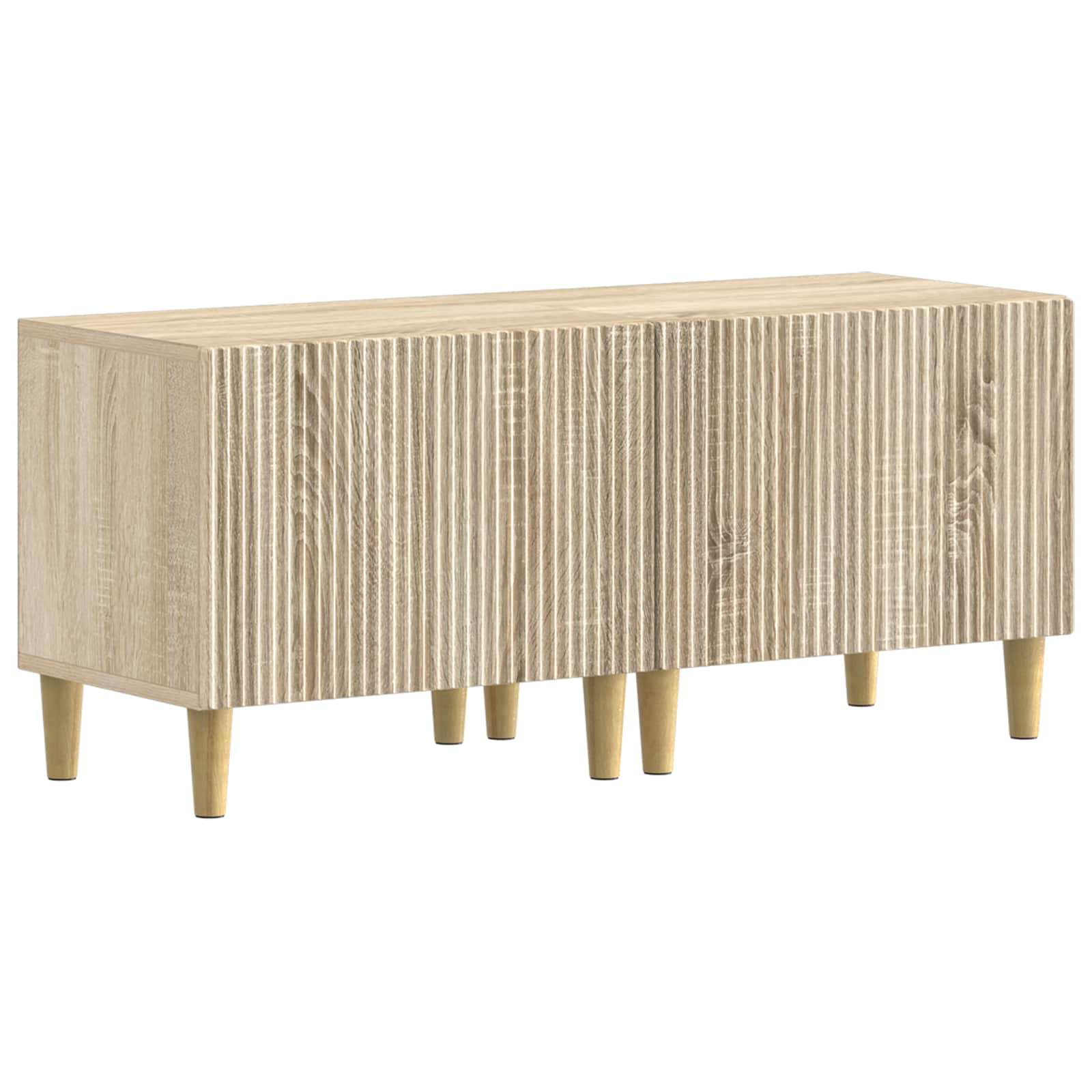 Meuble TV LED 5 pièces Chêne Sonoma Bois d'ingénierie