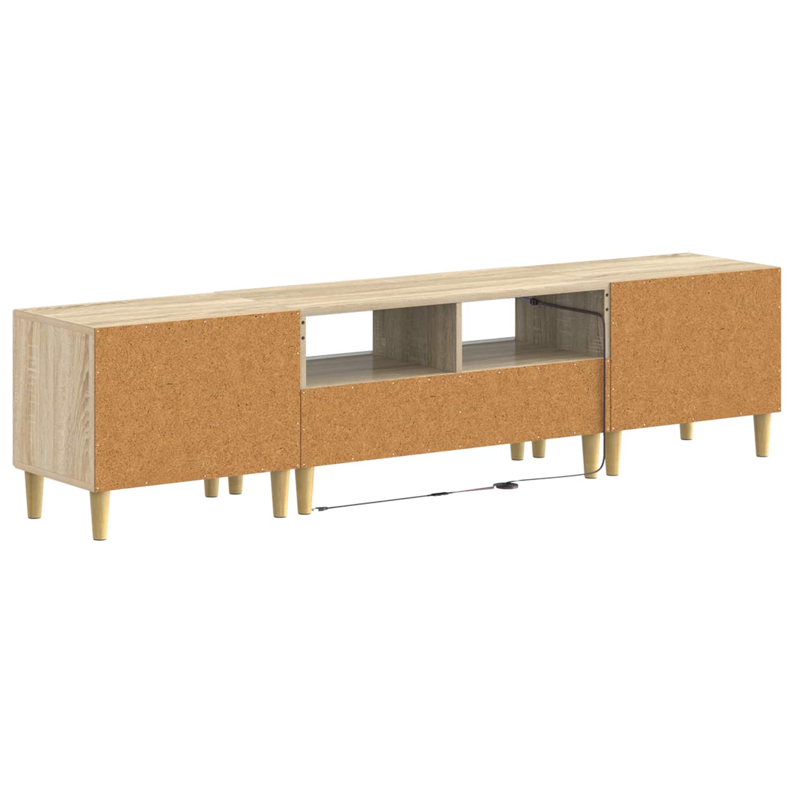 Meuble TV LED 5 pièces Chêne Sonoma Bois d'ingénierie