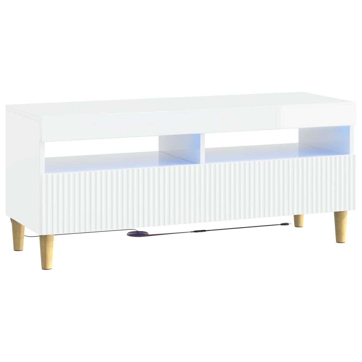 Ensemble de 3 Meubles TV LED ARNHEM 3 pc Blanc brillant