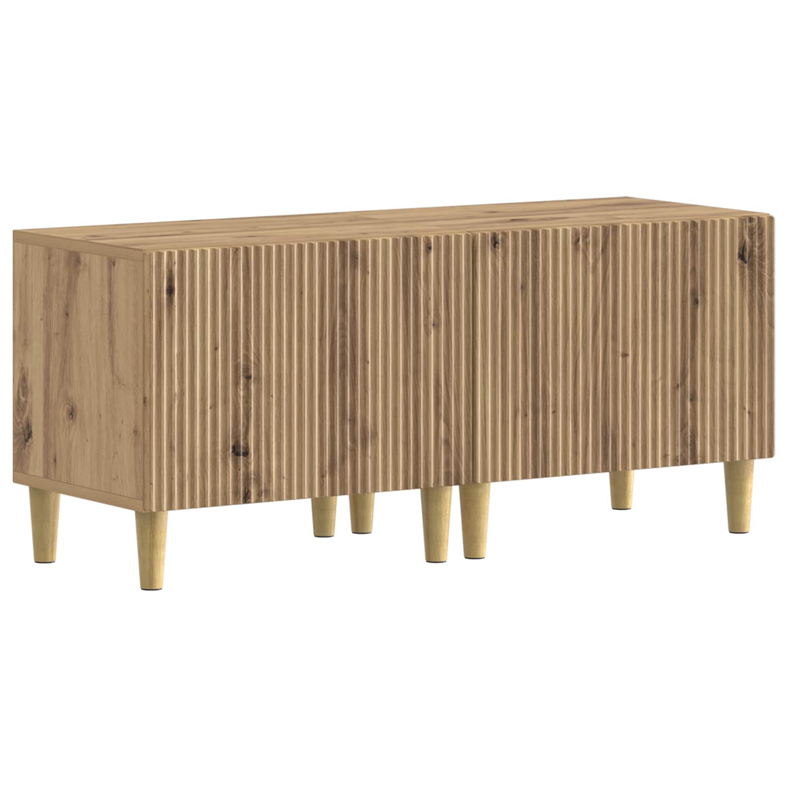 Meuble TV LED 5 pièces Chêne artisanal Bois d'ingénierie