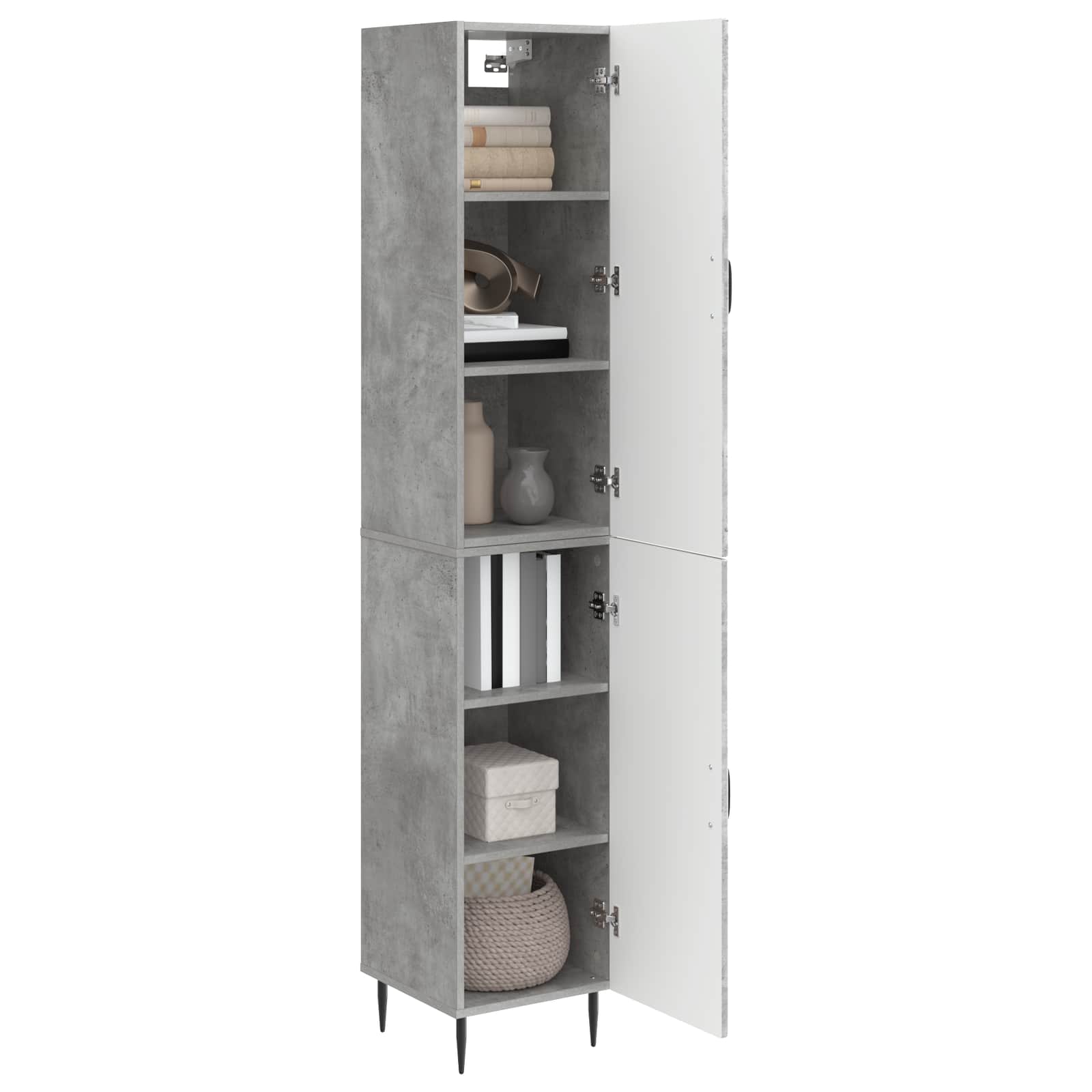 Ensemble de Meubles 2 pcs Gris béton 33 x 34,5 x 89,5 cm