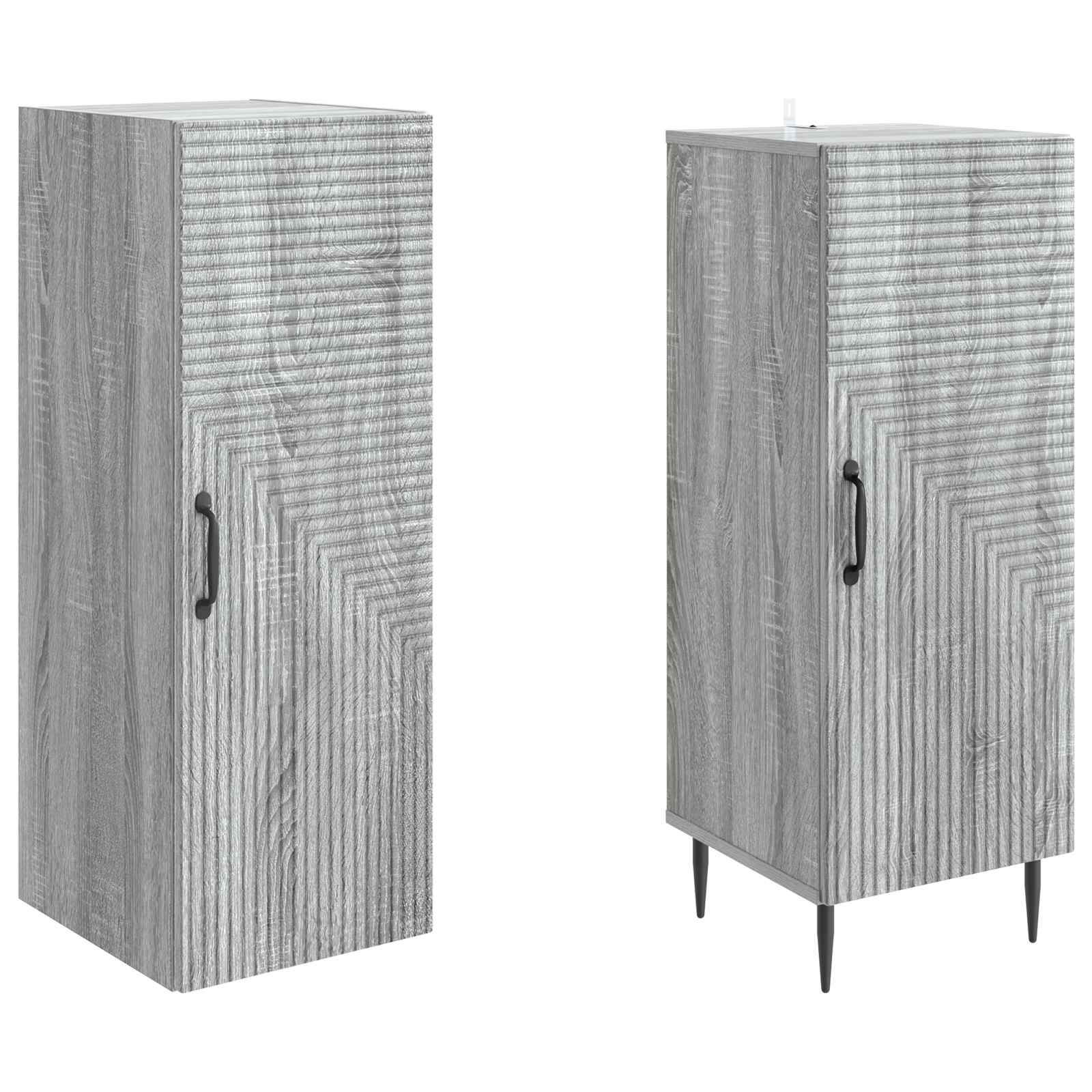 Ensemble de Meubles 2 pcs Sonoma gris 33 x 34,5 x 89,5 cm