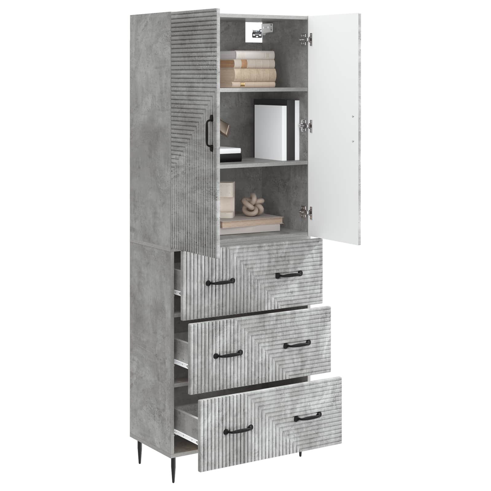 Ensemble de Meubles 2 pcs Gris béton 66 x 34,5 x 90 cm - XIOS