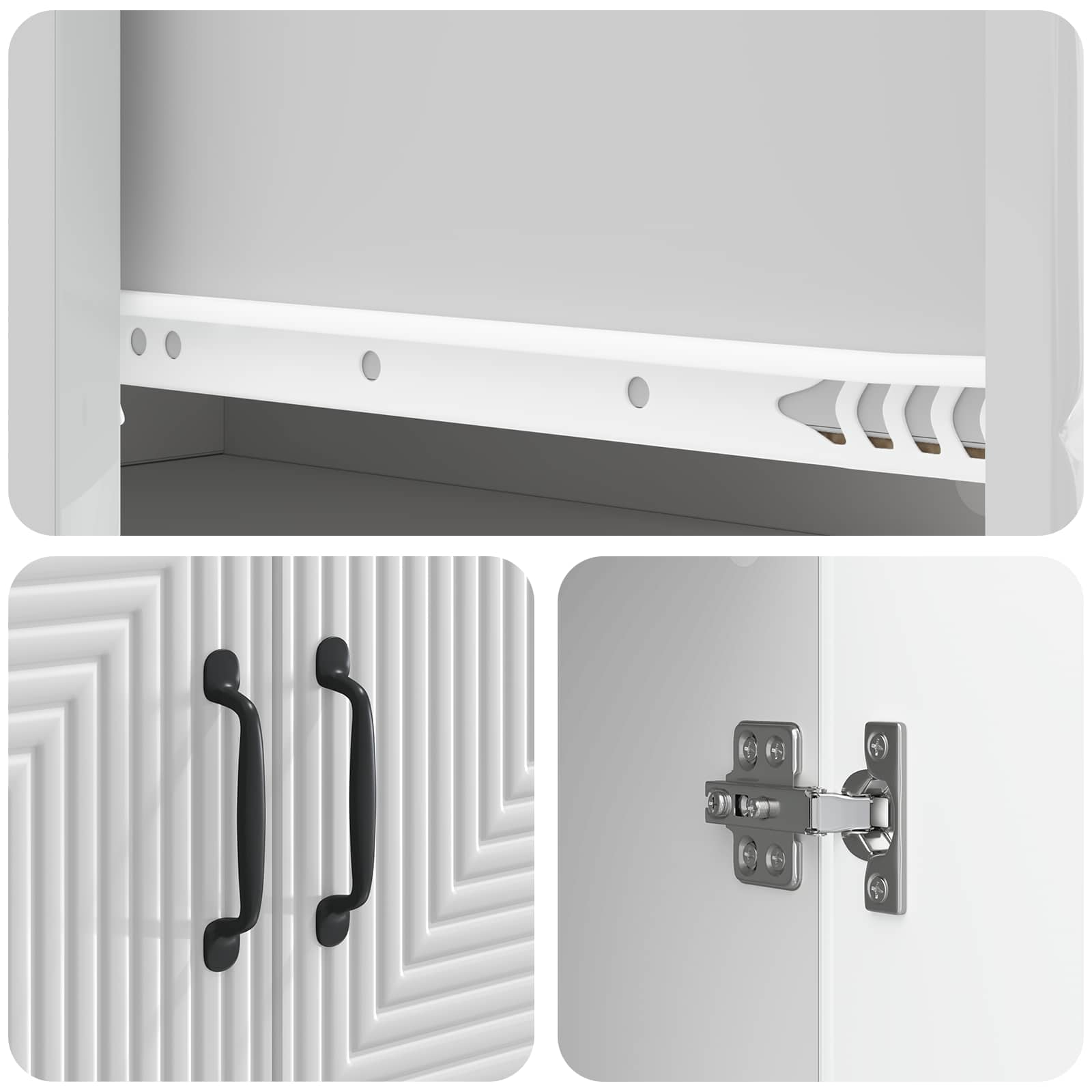Ensemble de Meubles 2 pcs Blanc brillant 66 x 34,5 x 90 cm - XIOS