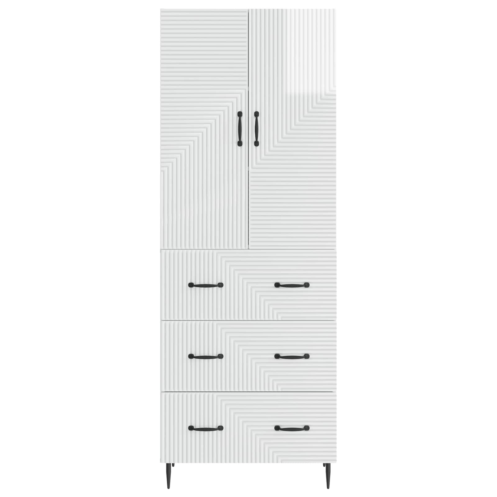 Ensemble de Meubles 2 pcs Blanc brillant 66 x 34,5 x 90 cm - XIOS