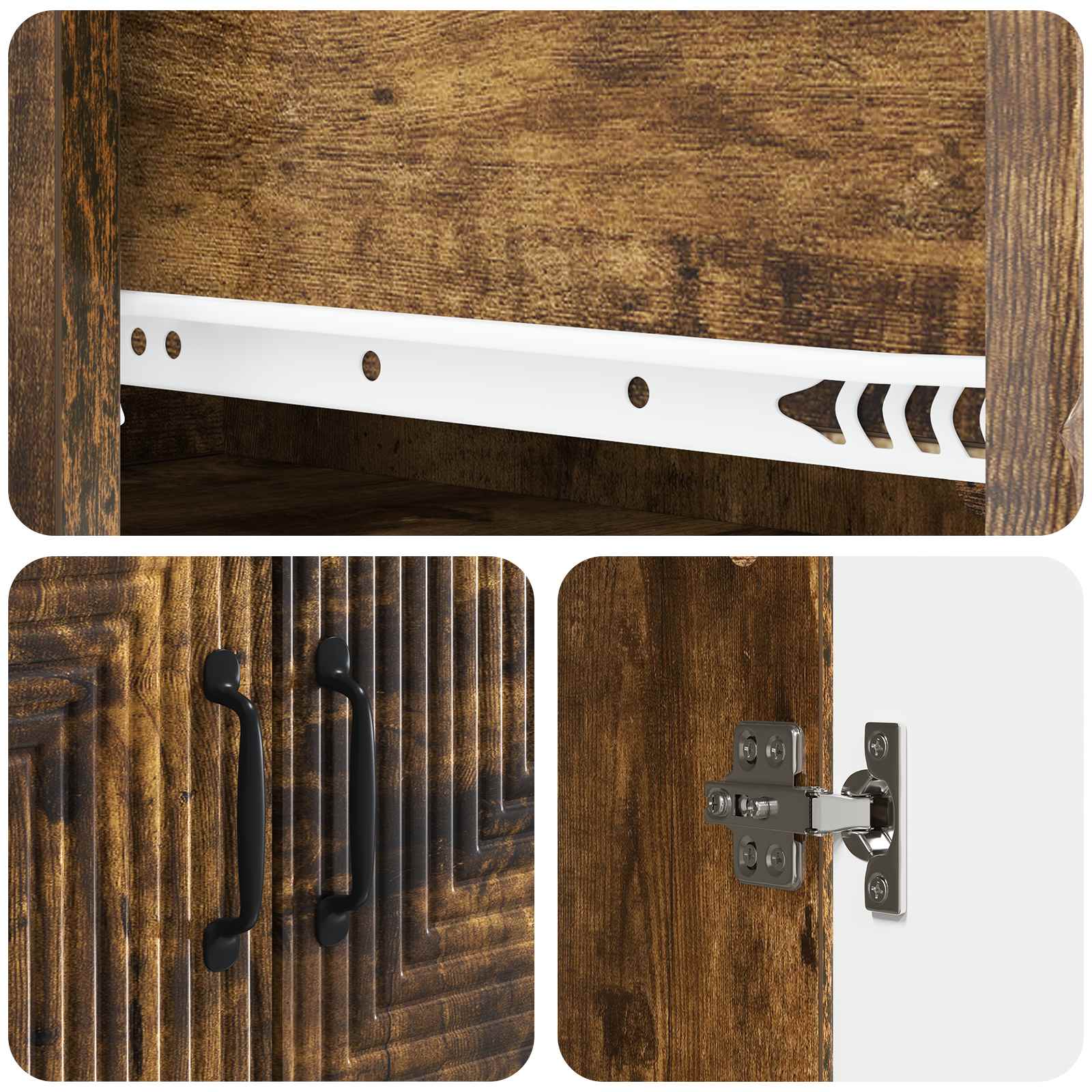 Ensemble de Meubles 2 pcs Chêne fumé 66 x 34,5 x 90 cm - XIOS