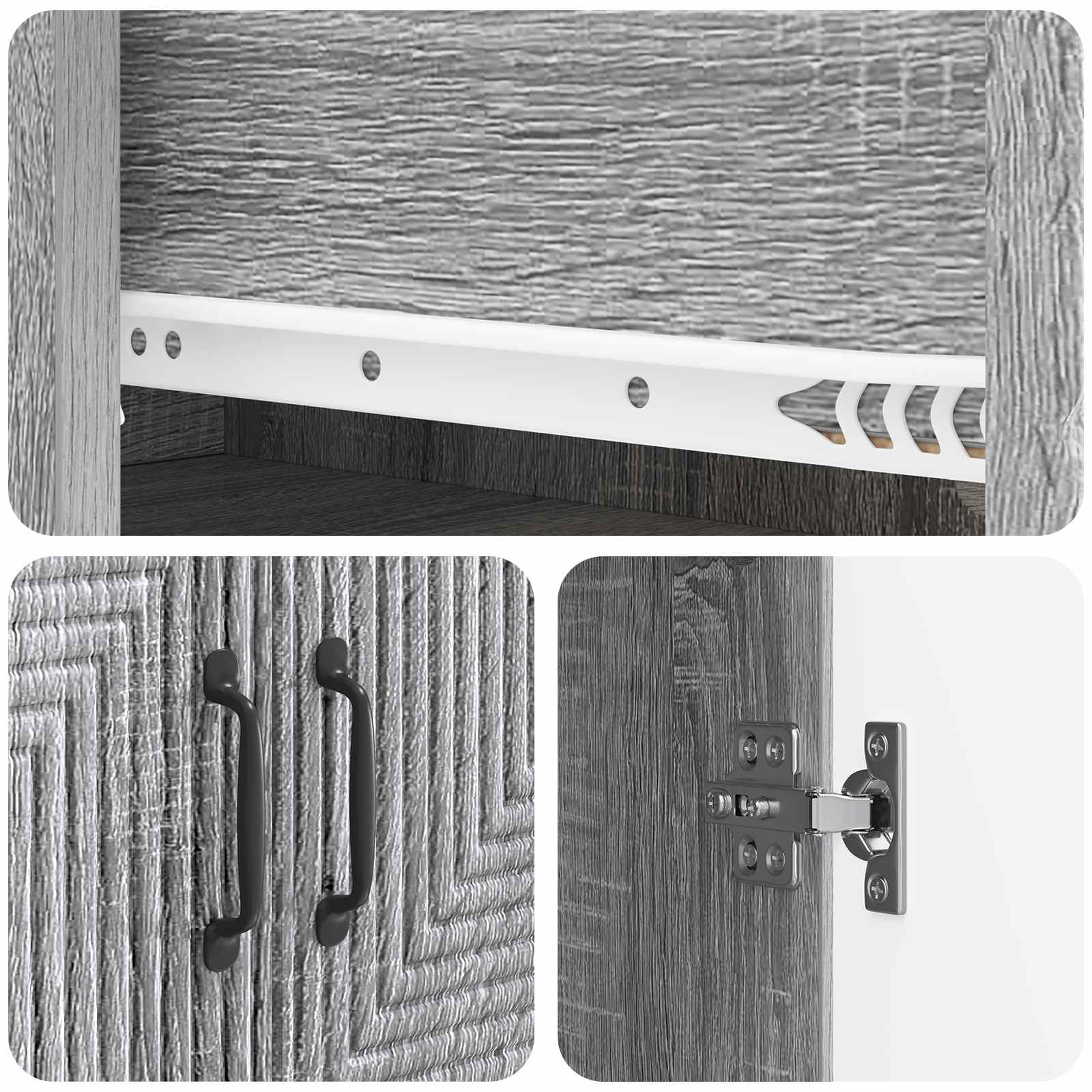 Ensemble de Meubles 2 pcs Sonoma gris 66 x 34,5 x 90 cm - XIOS