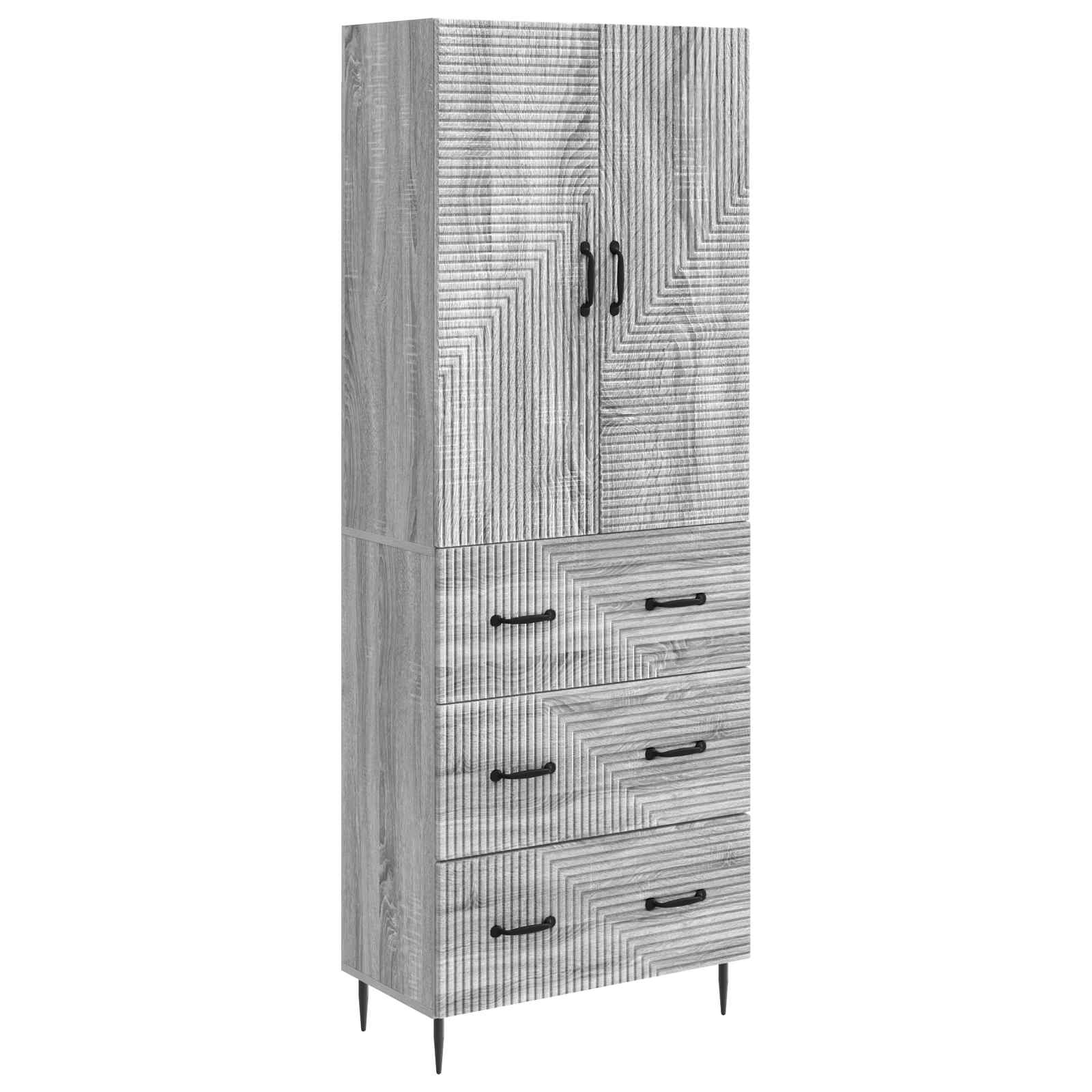 Ensemble de Meubles 2 pcs Sonoma gris 66 x 34,5 x 90 cm - XIOS