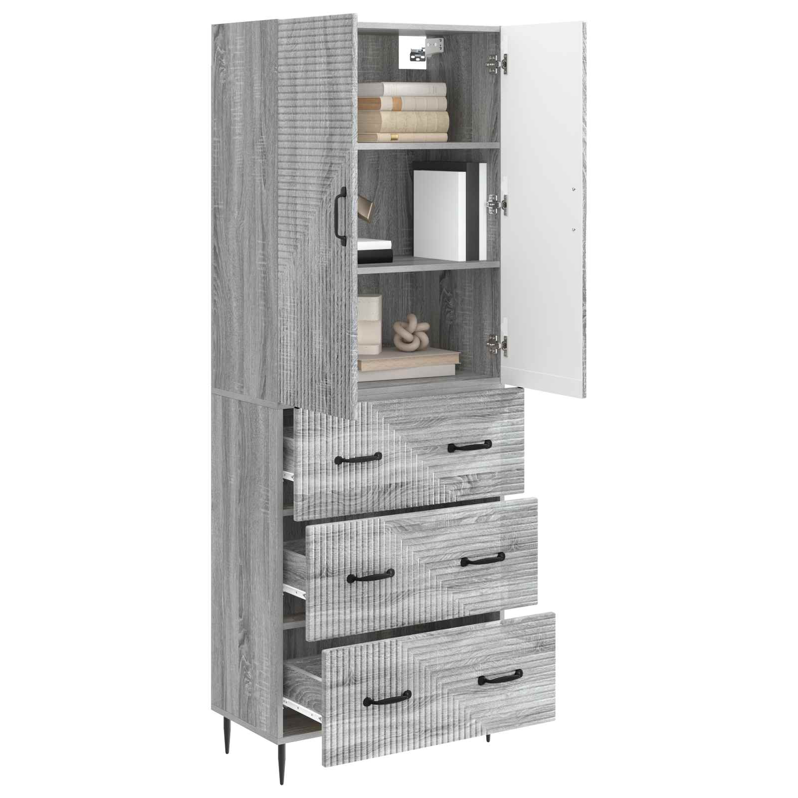 Ensemble de Meubles 2 pcs Sonoma gris 66 x 34,5 x 90 cm - XIOS