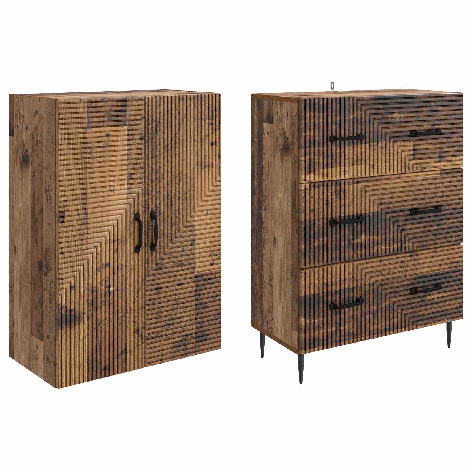 Ensemble de Meubles 2 pcs Bois ancien 66 x 34,5 x 90 cm - XIOS