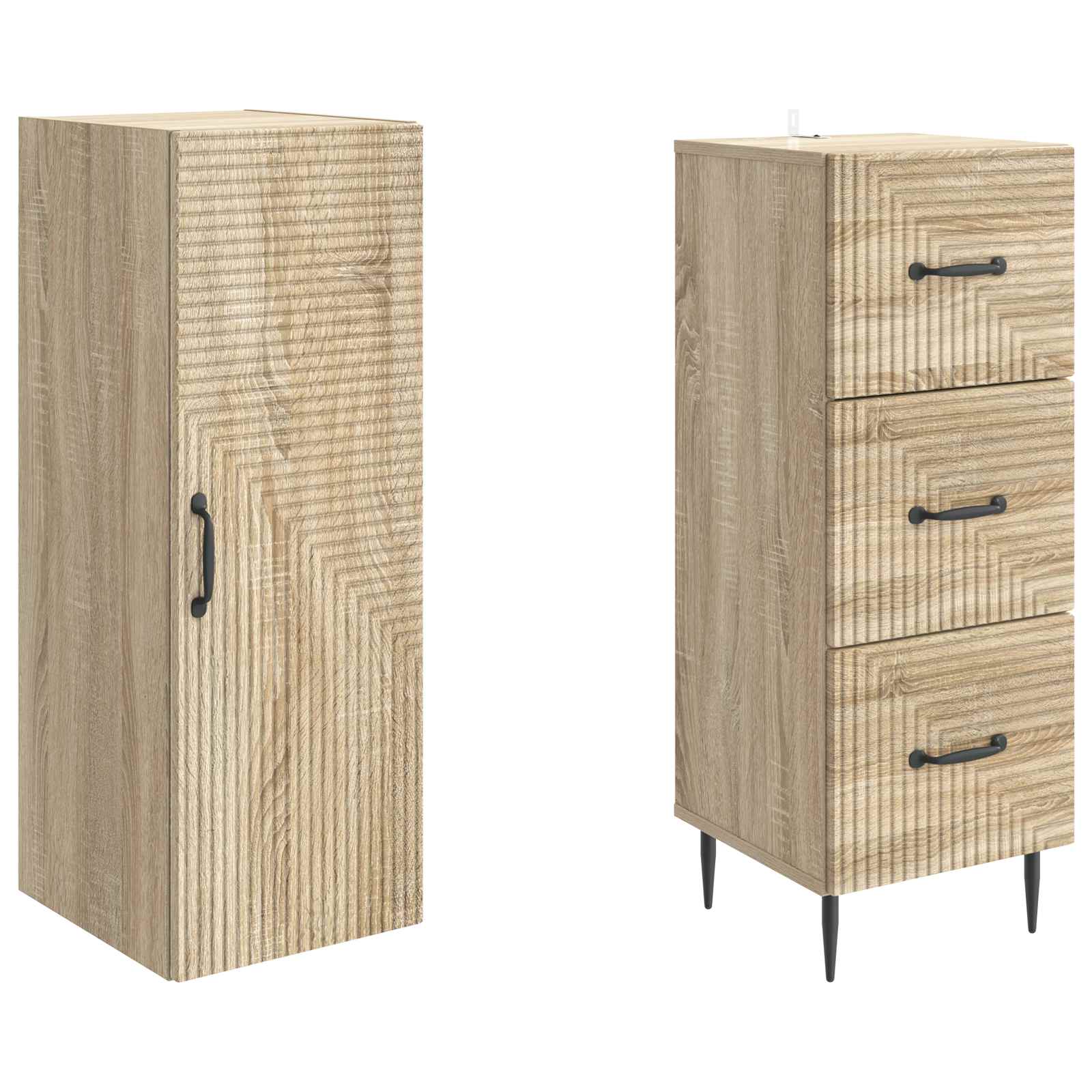 Ensemble de Meubles 2 pcs Chêne Sonoma 33 x 34,5 x 90 cm - XIOS