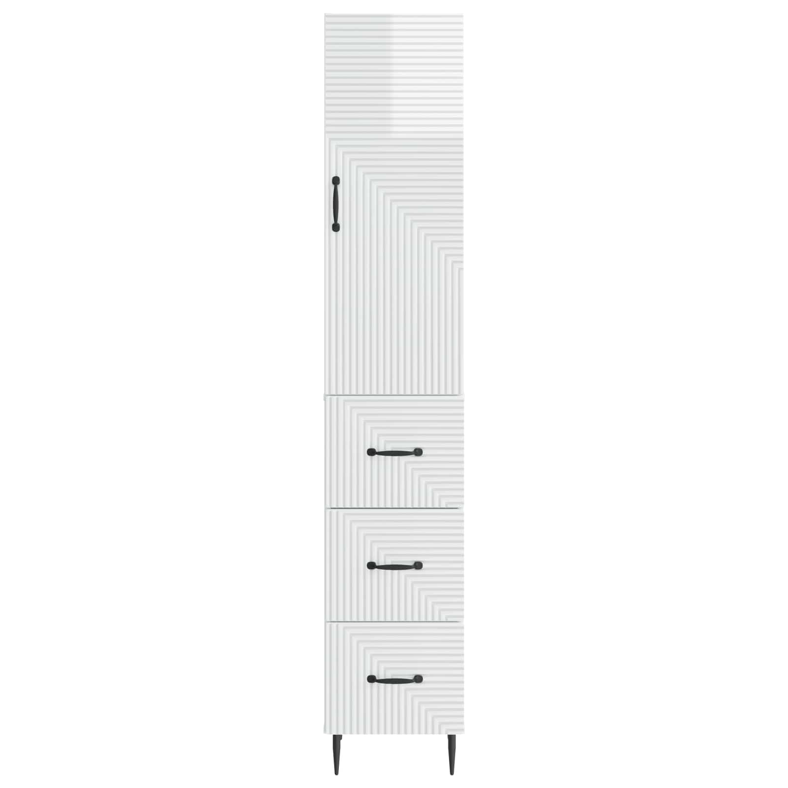 Ensemble de Meubles 2 pcs Blanc brillant 33 x 34,5 x 90 cm - XIOS