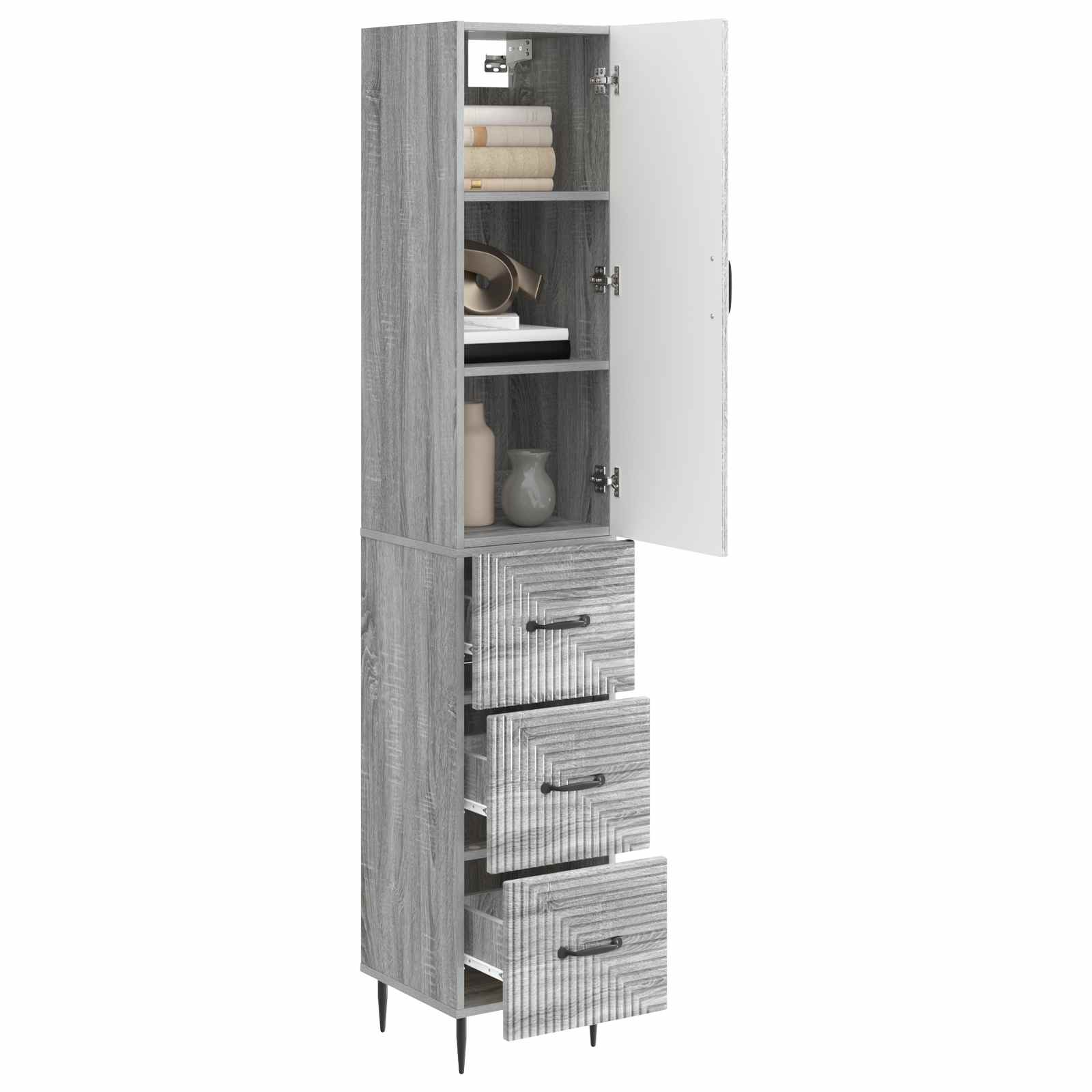 Ensemble de Meubles 2 pcs Sonoma gris 33 x 34,5 x 90 cm - XIOS