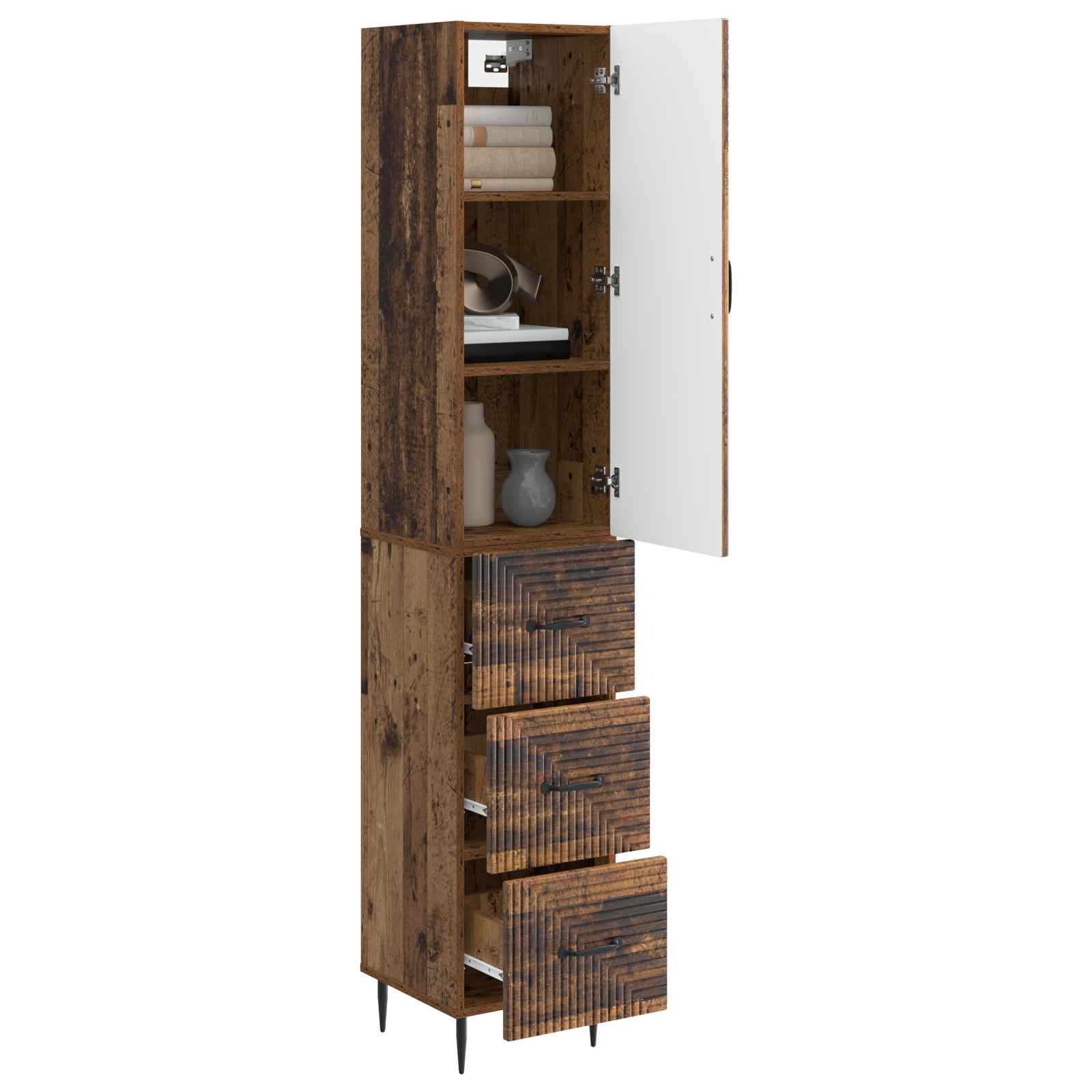 Ensemble de Meubles 2 pcs Bois ancien 33 x 34,5 x 90 cm - XIOS