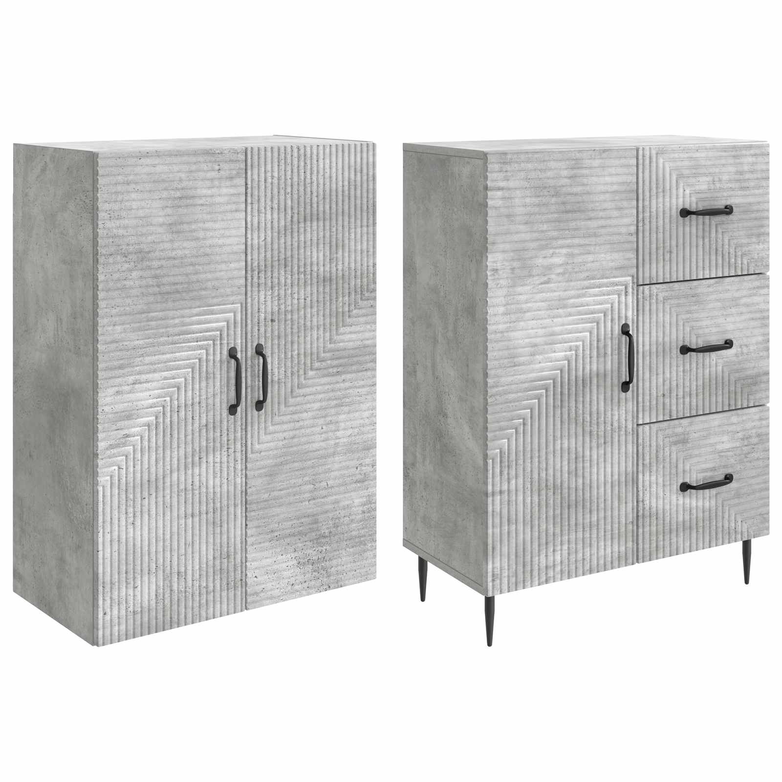 Ensemble de Meubles 2 pcs Gris béton 66 x 34,5 x 89,5 cm - XIOS