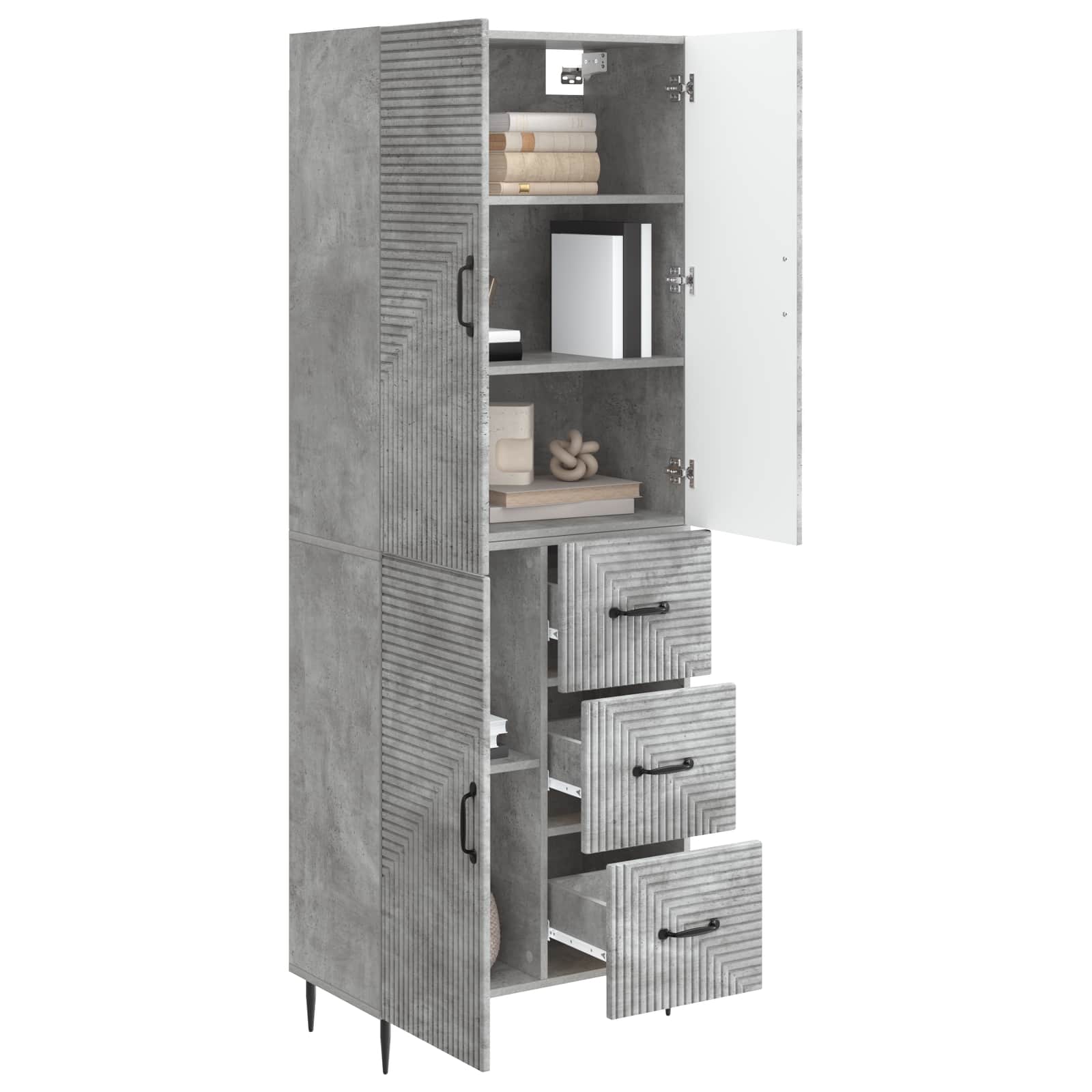 Ensemble de Meubles 2 pcs Gris béton 66 x 34,5 x 89,5 cm - XIOS