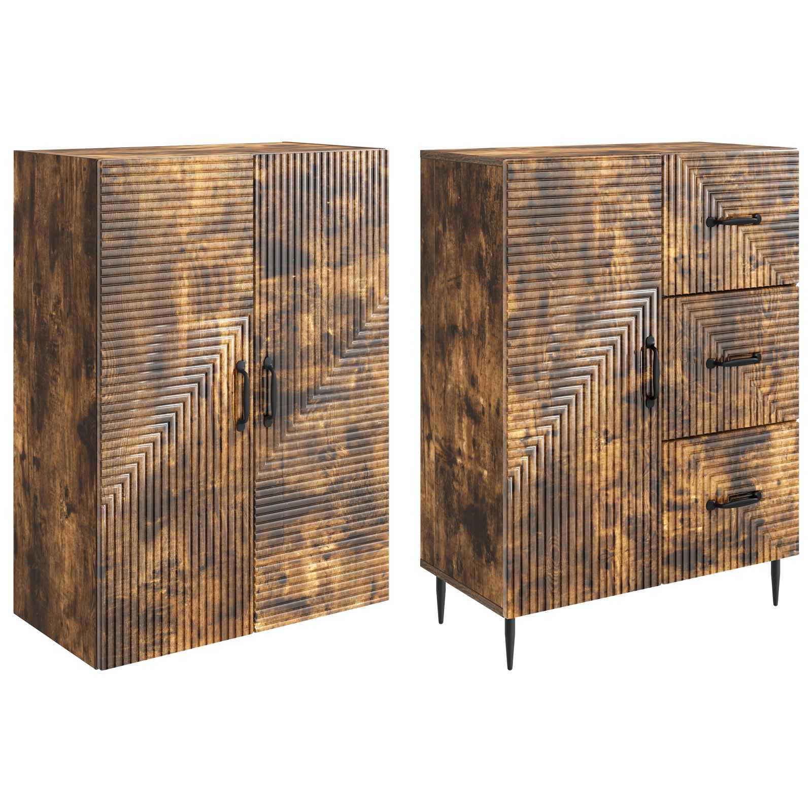 Ensemble de Meubles 2 pcs Chêne fumé 66 x 34,5 x 89,5 cm - XIOS