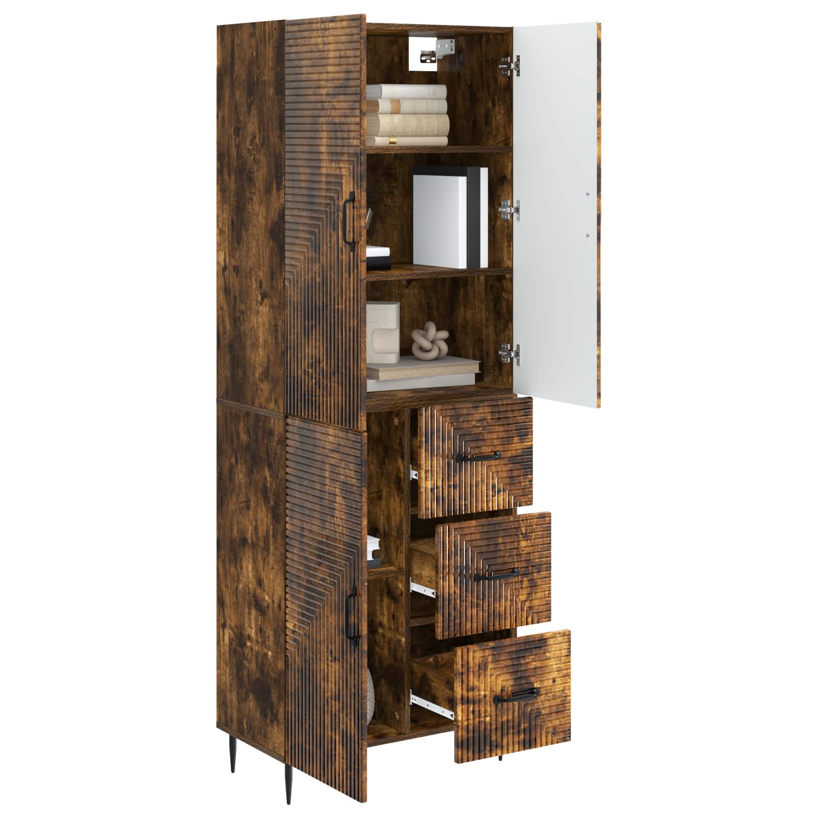 Ensemble de Meubles 2 pcs Chêne fumé 66 x 34,5 x 89,5 cm - XIOS