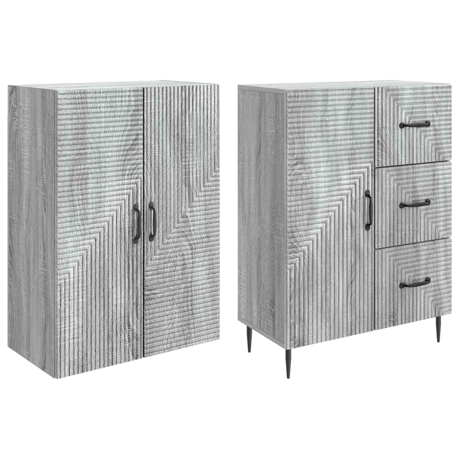 Ensemble de Meubles 2 pcs Sonoma gris 66 x 34,5 x 89,5 cm - XIOS