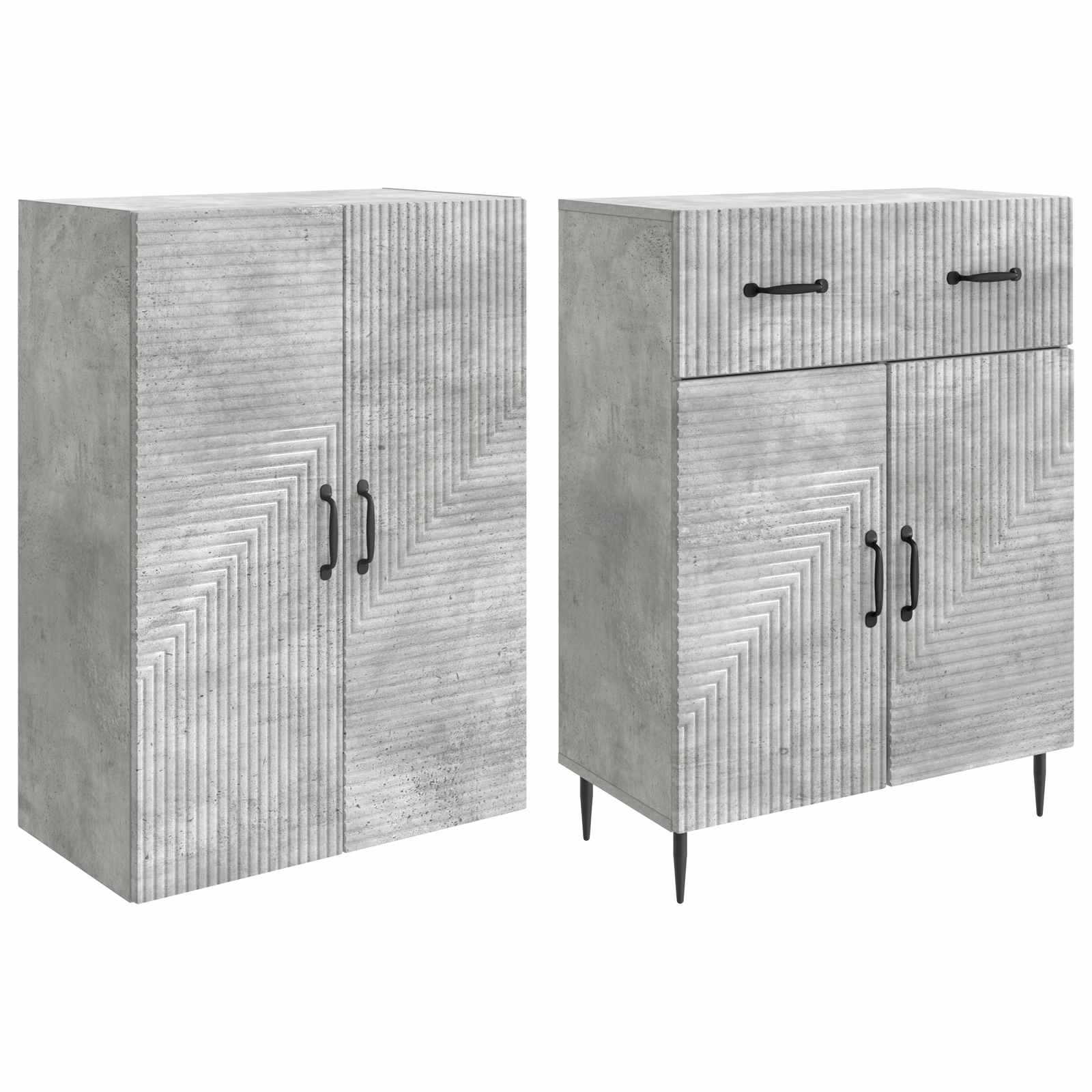 Ensemble de Meubles 2 pcs Gris béton 66 x 34,5 x 89,5 cm - XIOS