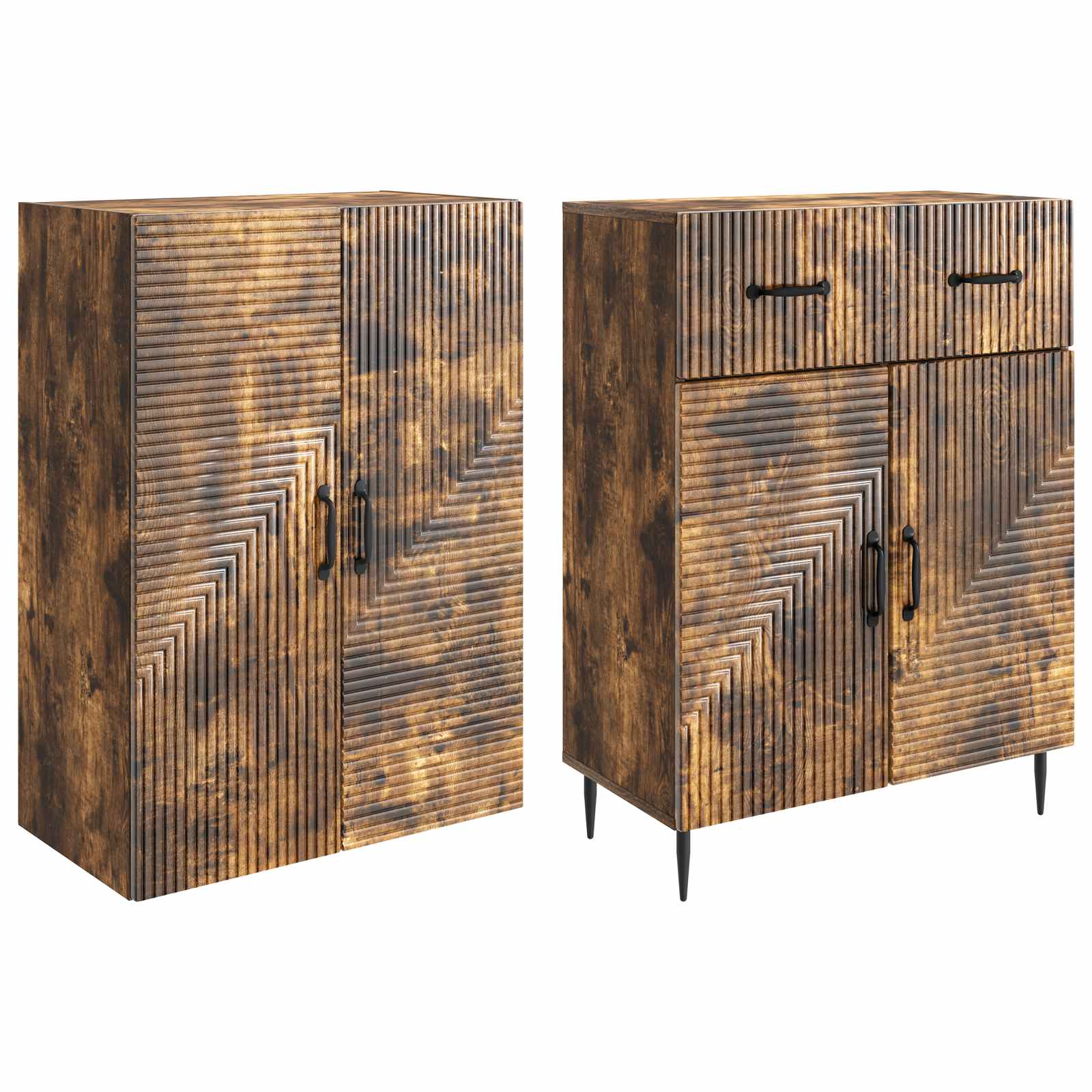 Ensemble de Meubles 2 pcs Chêne fumé 66 x 34,5 x 89,5 cm - XIOS