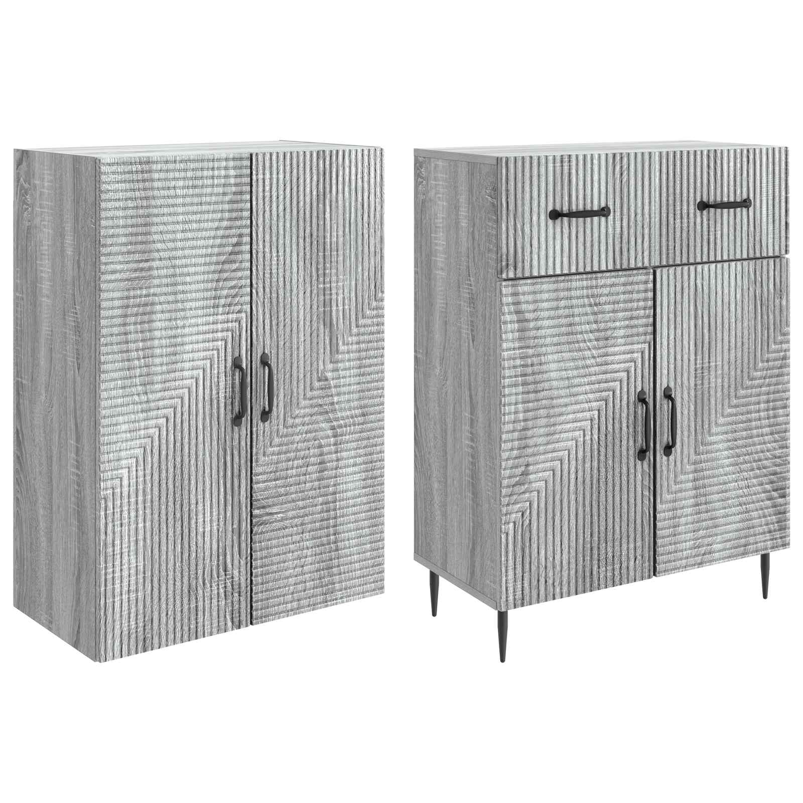 Ensemble de Meubles 2 pcs Sonoma gris 66 x 34,5 x 89,5 cm - XIOS