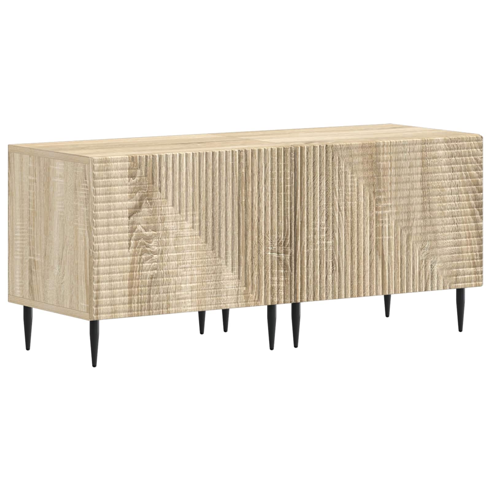 Ensemble de 3 Meubles TV LED Chêne Sonoma Bois d'ingénierie