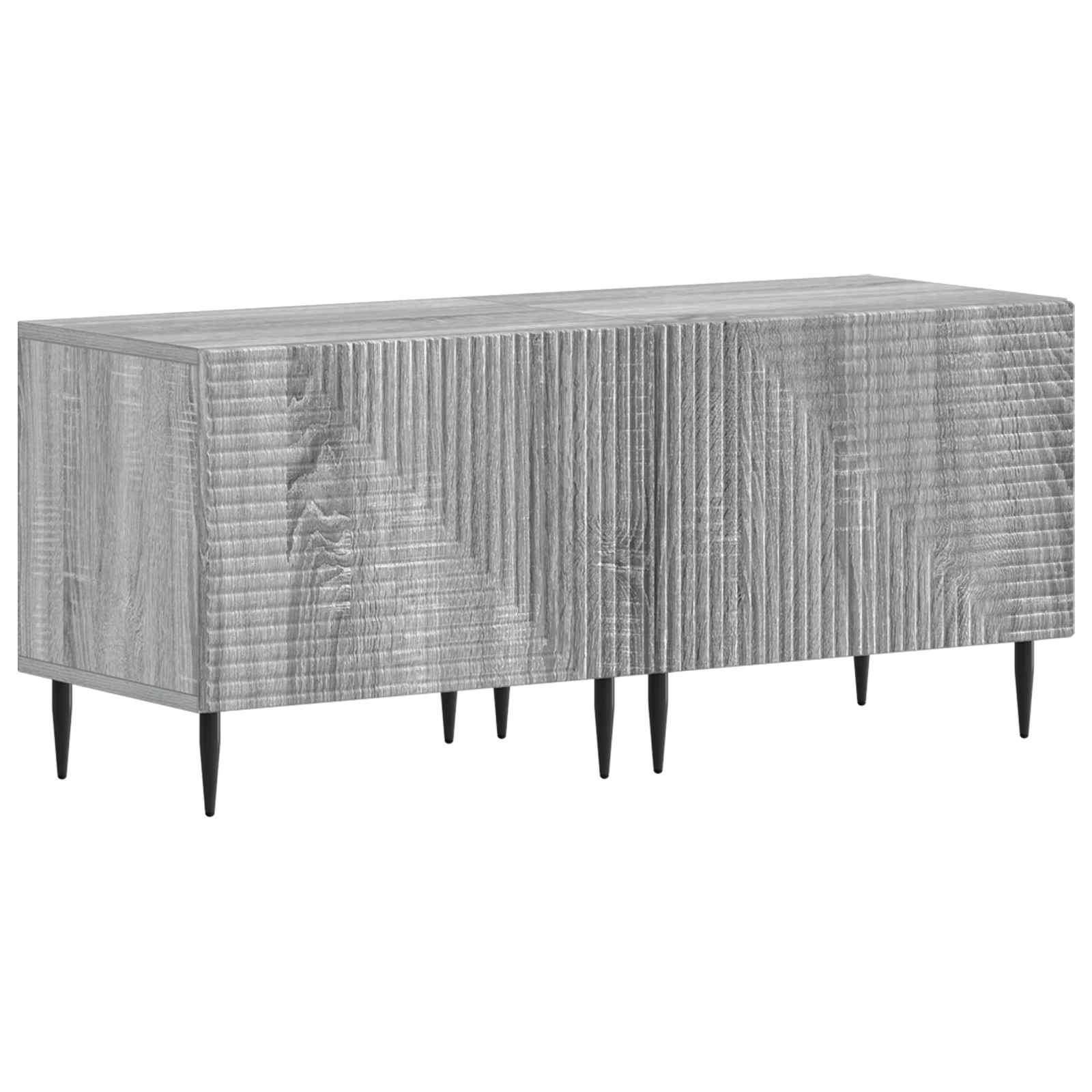 Ensemble de 3 Meubles TV LED Sonoma gris Bois d'ingénierie