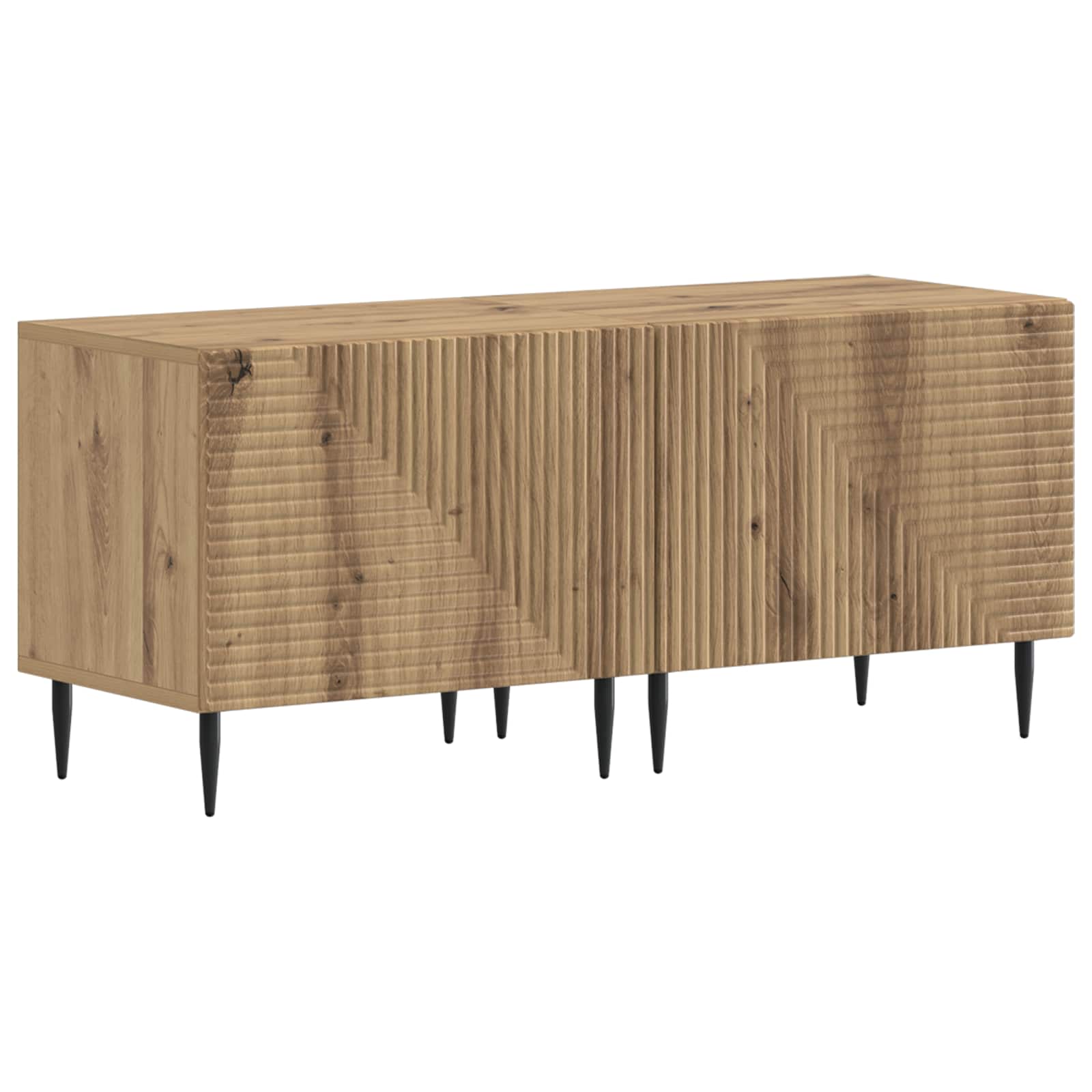 Ensemble de 3 Meubles TV LED Chêne artisanal Bois d'ingénierie