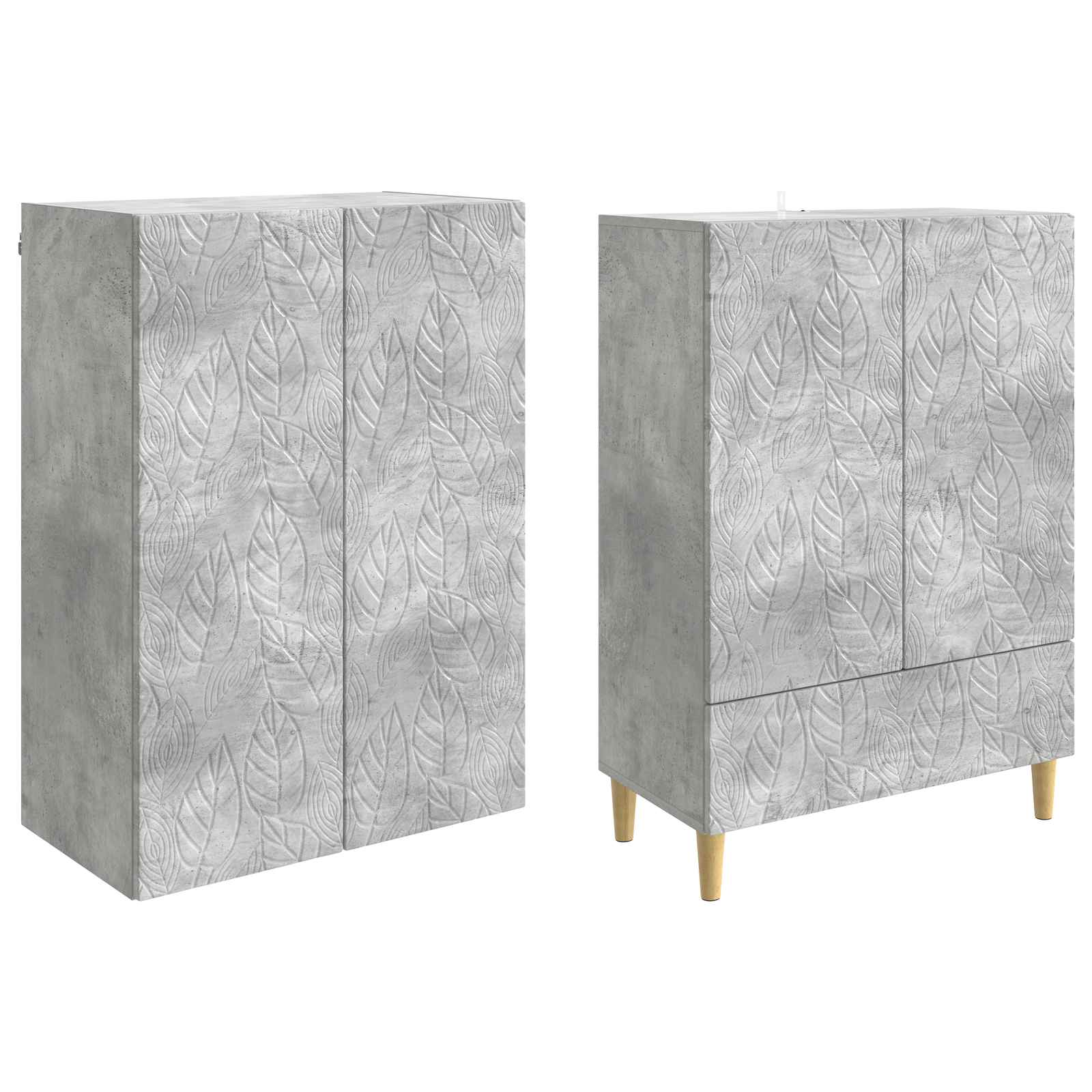 Ensemble de Meubles 2 pcs Gris béton Bois d'ingénierie - XIOS