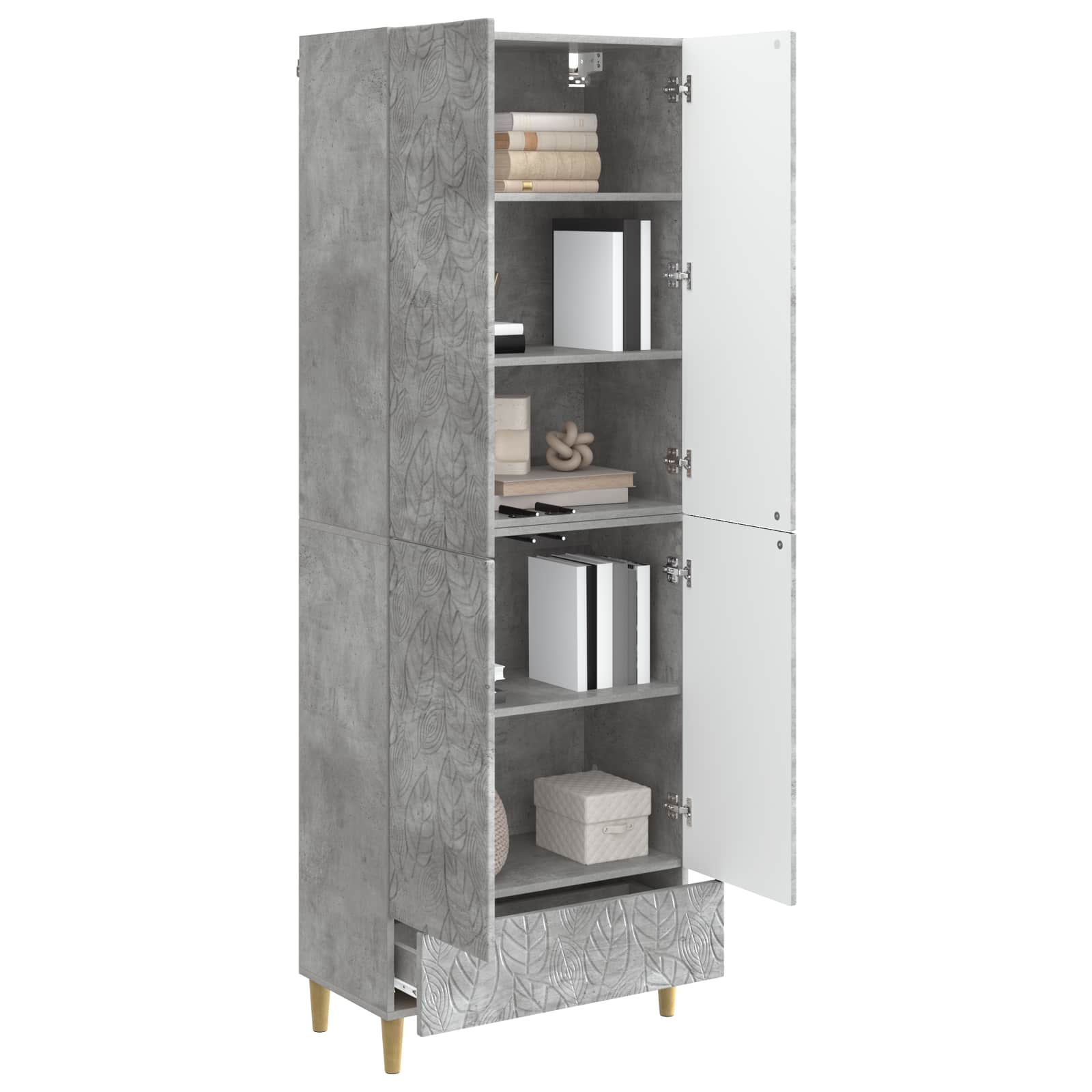 Ensemble de Meubles 2 pcs Gris béton Bois d'ingénierie - XIOS