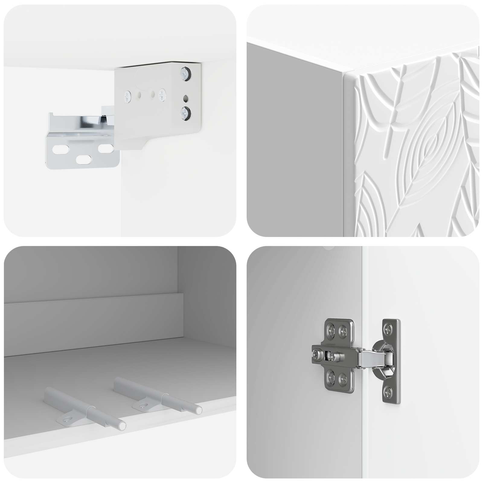 Ensemble de Meubles 2 pcs Blanc brillant Bois d'ingénierie - XIOS