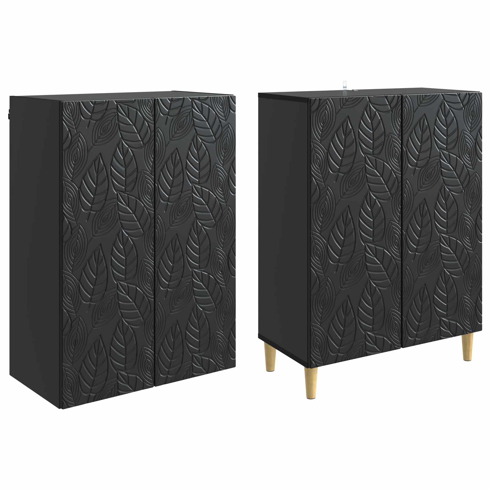 Ensemble de Meubles 2 pcs Noir Bois d'ingénierie - XIOS