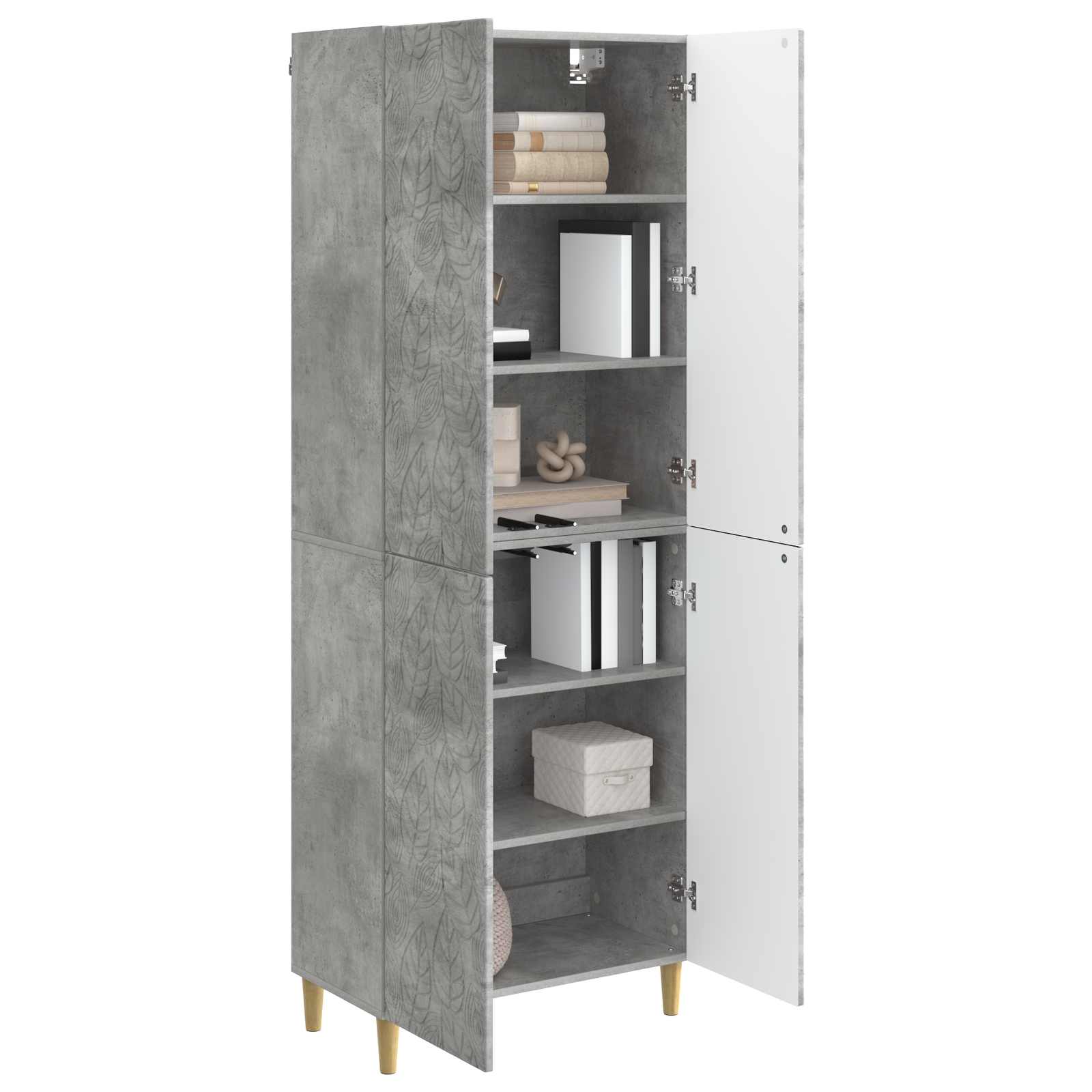 Ensemble de Meubles 2 pcs Gris béton Bois d'ingénierie - XIOS