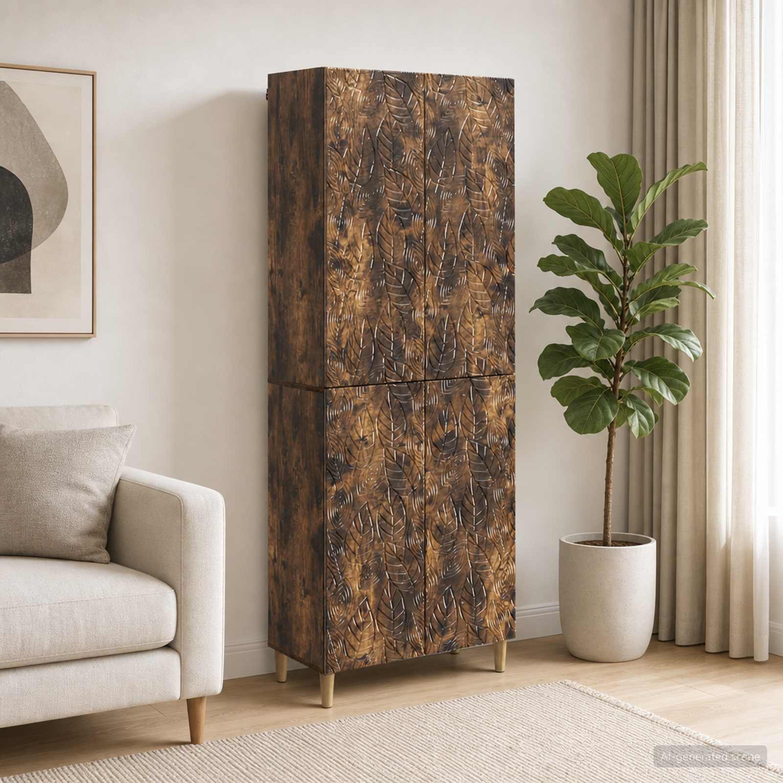 Ensemble de Meubles 2 pc Chêne fumé Bois d'ingénierie - XIOS
