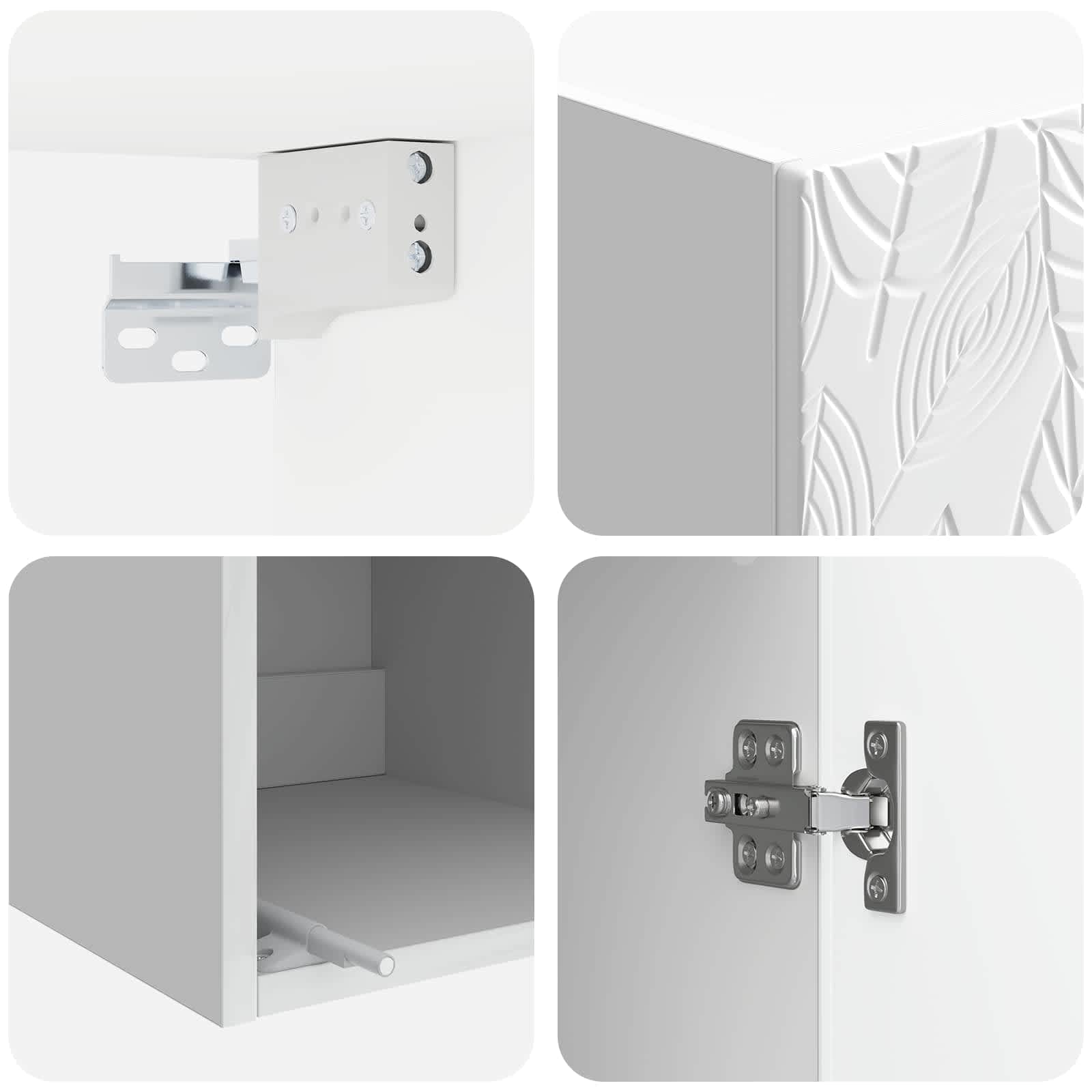 Ensemble de Meubles 2 pcs Blanc brillant Bois d'ingénierie - XIOS