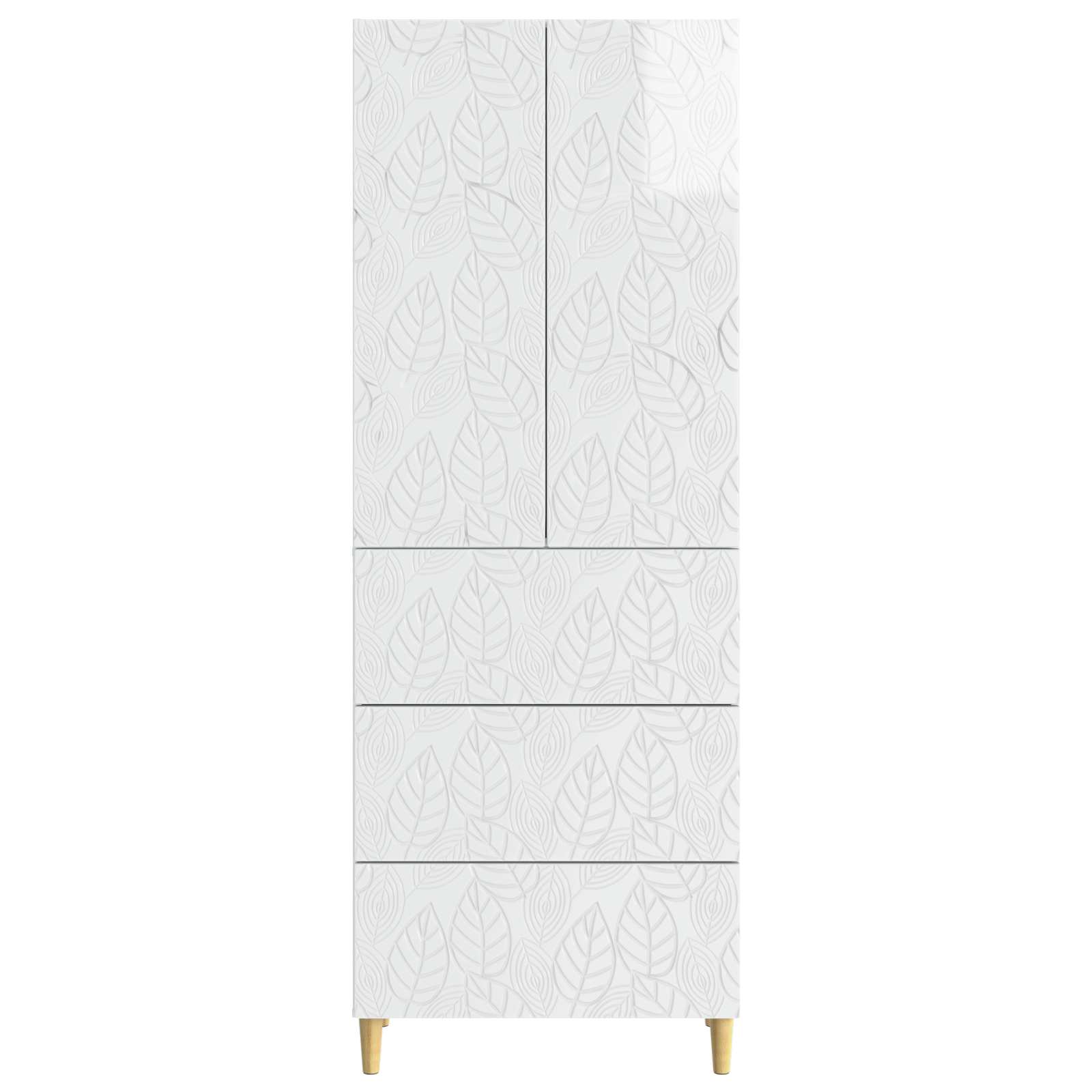 Ensemble de Meubles 2 pcs Blanc brillant 66 x 34,5 x 90 cm - XIOS