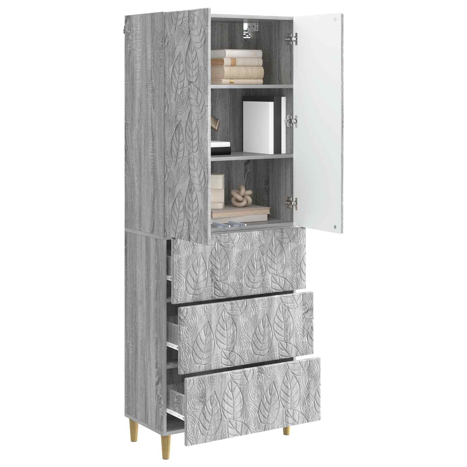 Ensemble de Meubles 2 pcs Sonoma gris 66 x 34,5 x 90 cm - XIOS