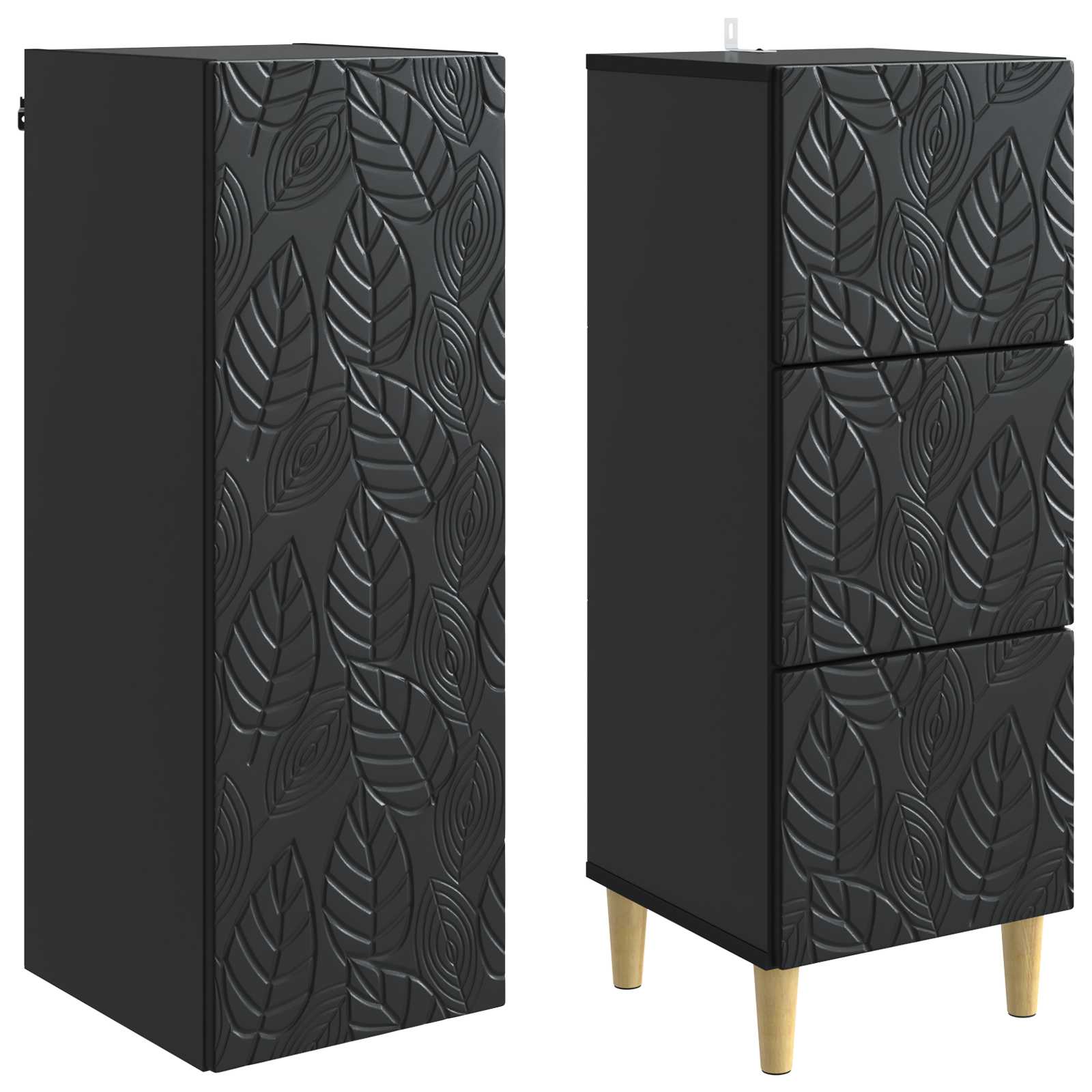 Ensemble de Meubles 2 pcs Noir 33 x 34,5 x 90 cm - XIOS