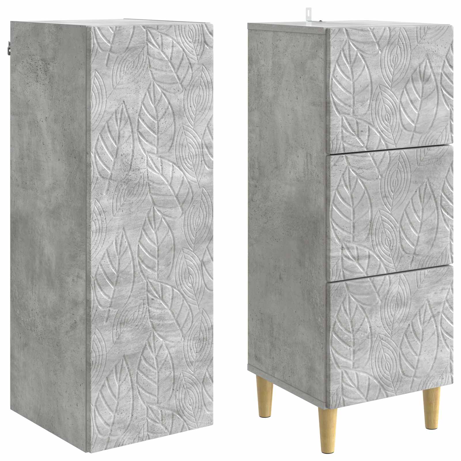 Ensemble de Meubles 2 pcs Gris béton 33 x 34,5 x 90 cm - XIOS