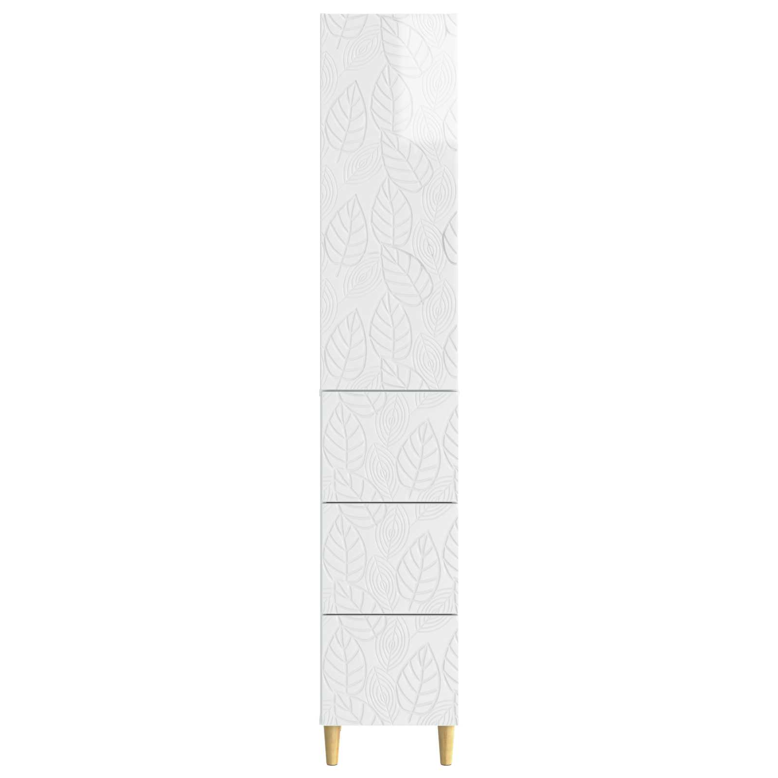 Ensemble de Meubles 2 pcs Blanc brillant 33 x 34,5 x 90 cm - XIOS