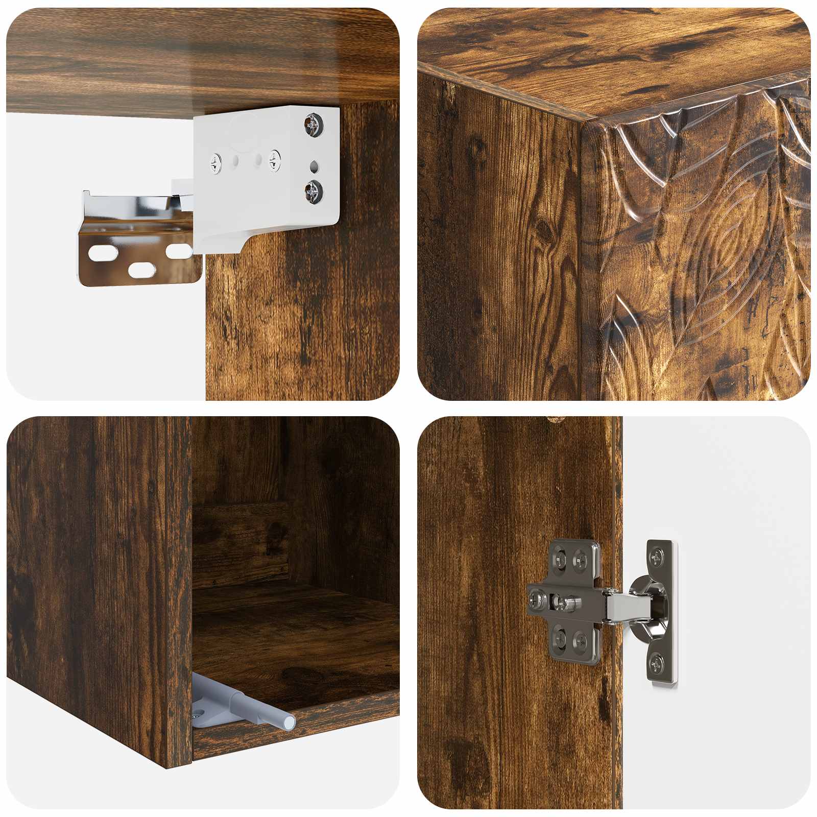 Ensemble de Meubles 2 pcs Chêne fumé 33 x 34,5 x 90 cm - XIOS