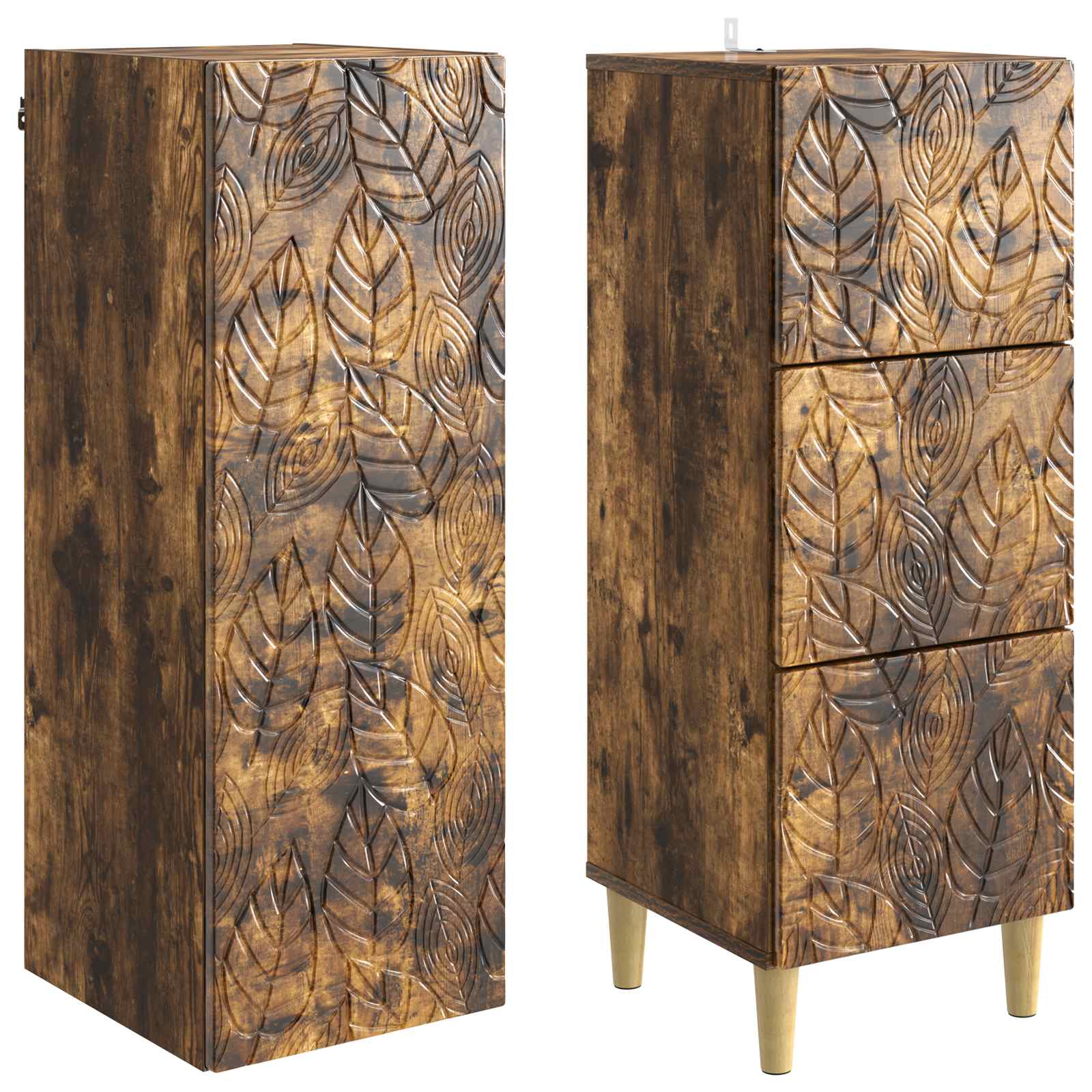 Ensemble de Meubles 2 pcs Chêne fumé 33 x 34,5 x 90 cm - XIOS