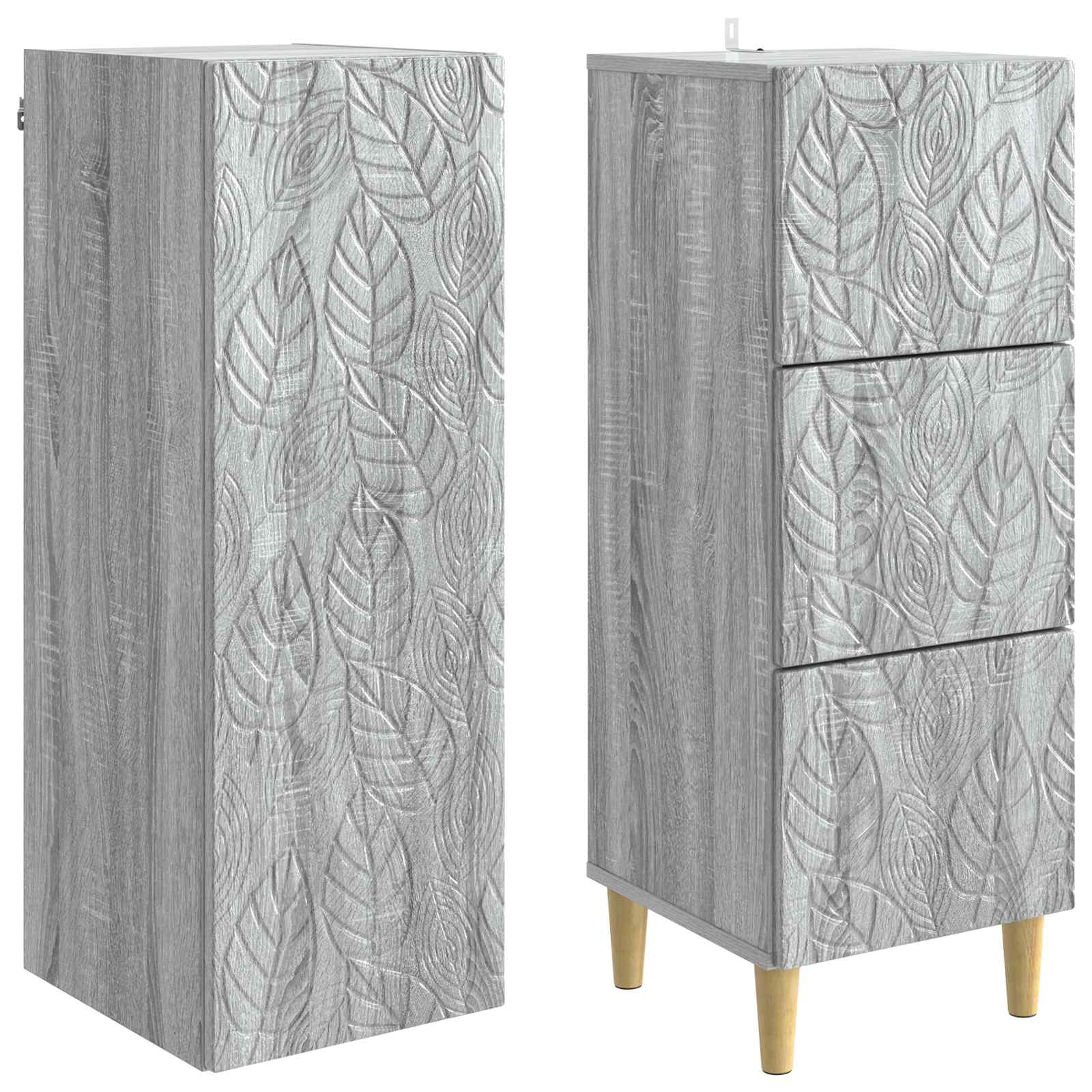 Ensemble de Meubles 2 pcs Sonoma gris 33 x 34,5 x 90 cm - XIOS