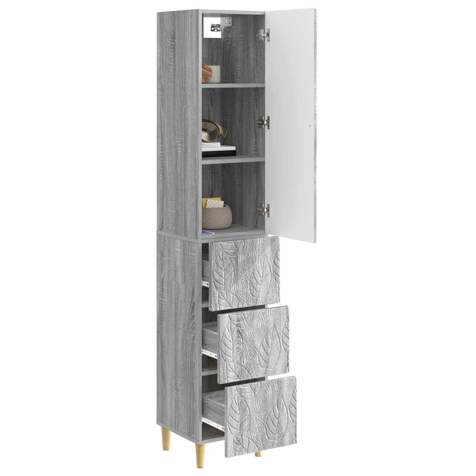 Ensemble de Meubles 2 pcs Sonoma gris 33 x 34,5 x 90 cm - XIOS