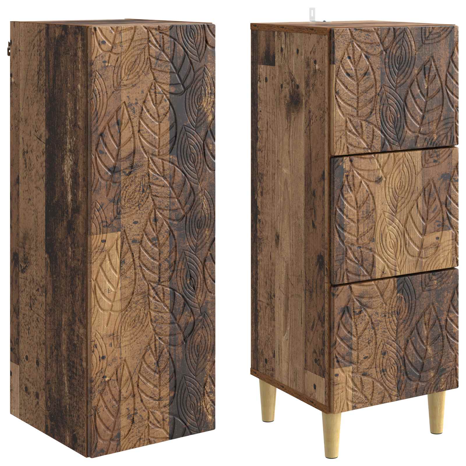 Ensemble de Meubles 2 pcs Bois ancien 33 x 34,5 x 90 cm - XIOS