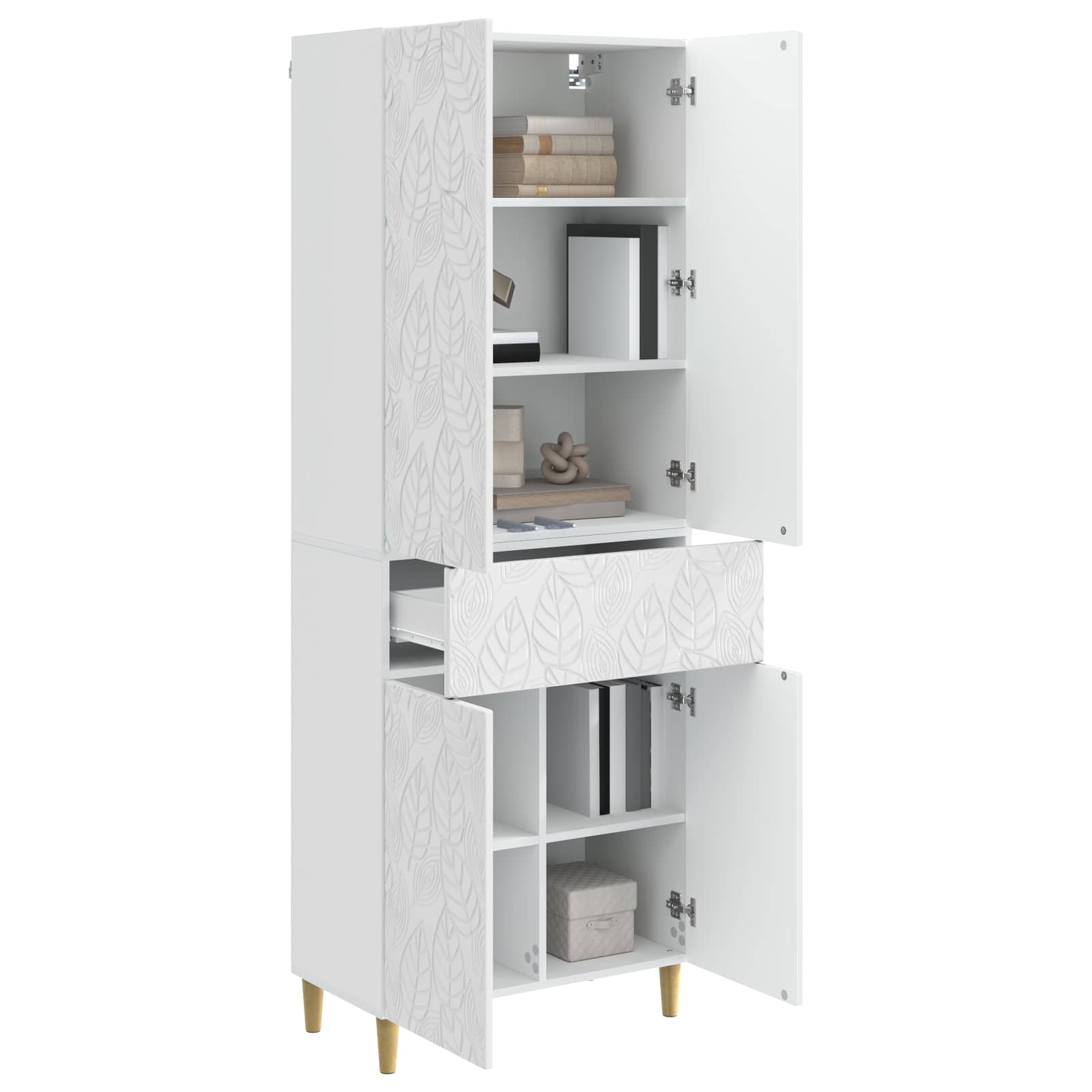 Ensemble de Meubles 2 pcs Blanc brillant Bois d'ingénierie - XIOS